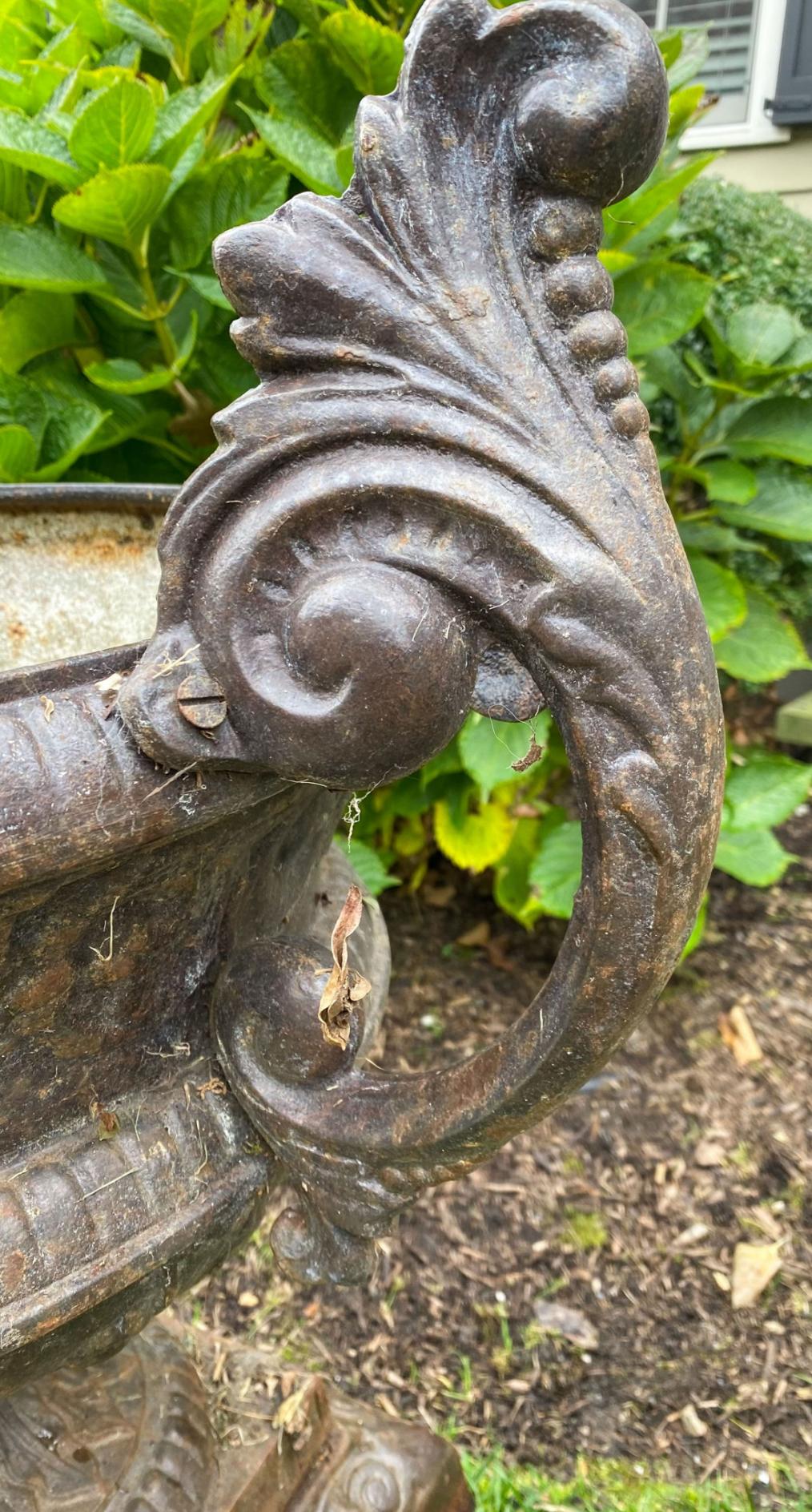 American Pair of 19th Century Garden Urns, Kramer Bros Foundry For Sale