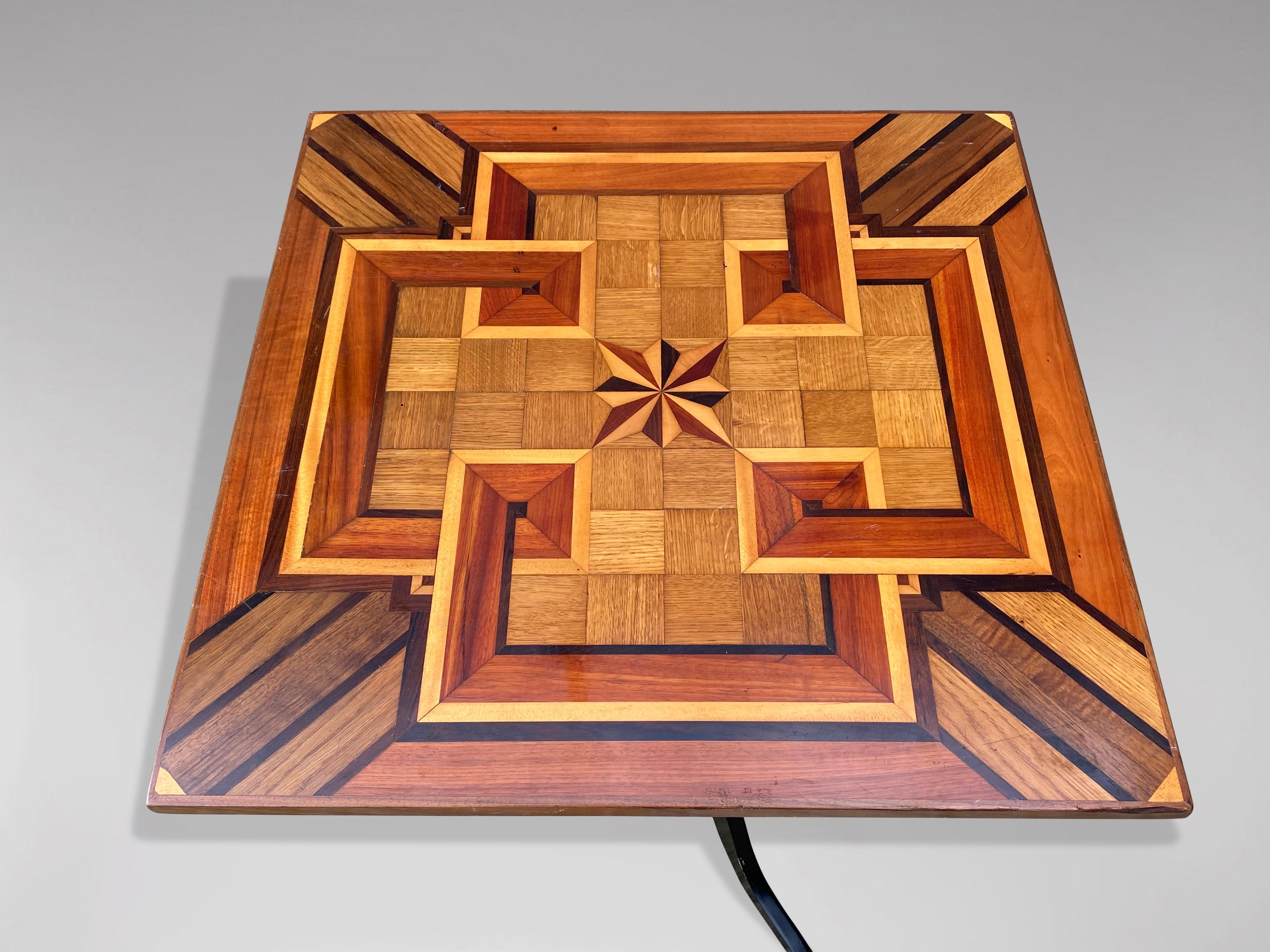 Other Pair of 19th Century Geometric Inlay & Marquetry Side Tables For Sale