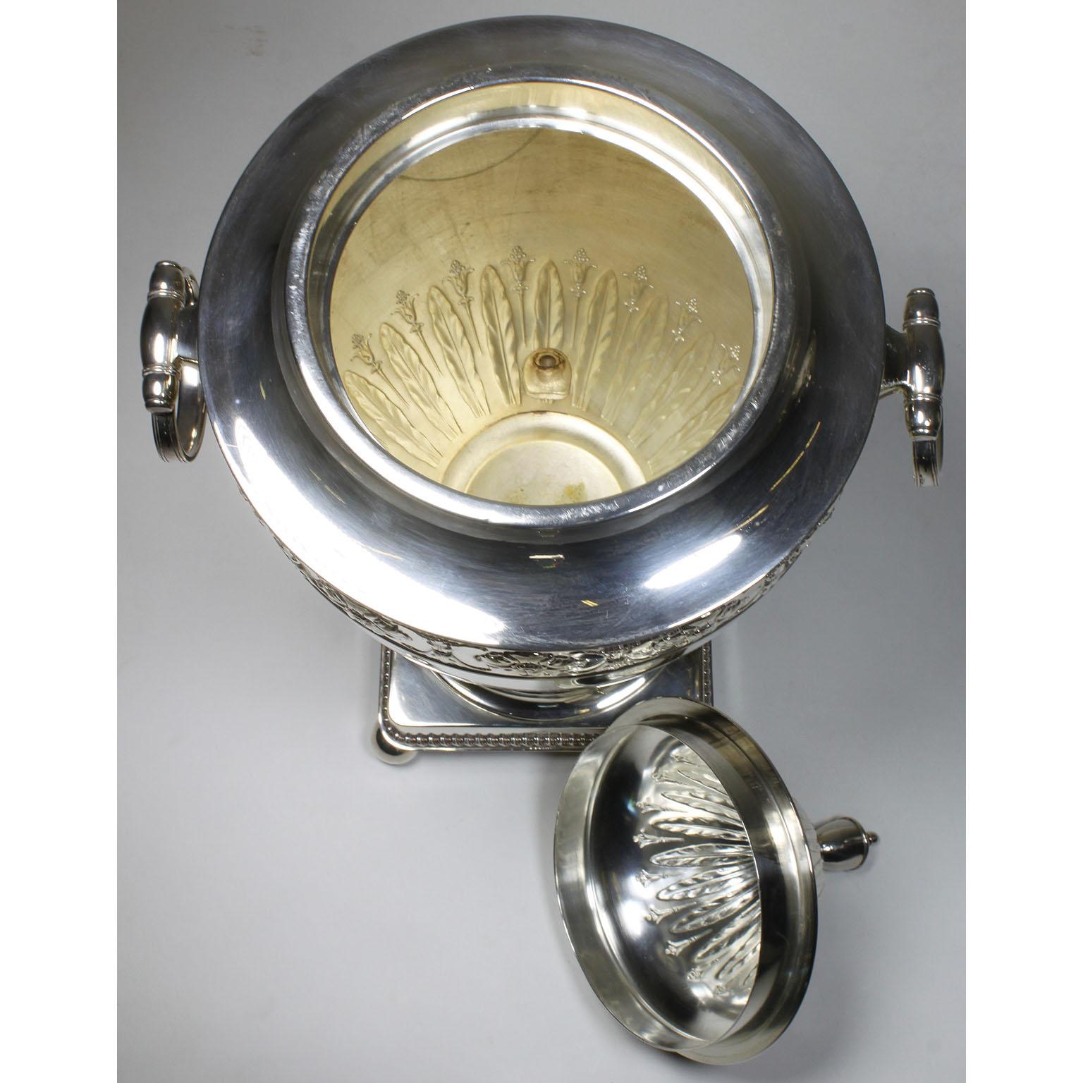 Pair of 19th Century George III Style Plated Hot Water Samovars, Elkington For Sale 8