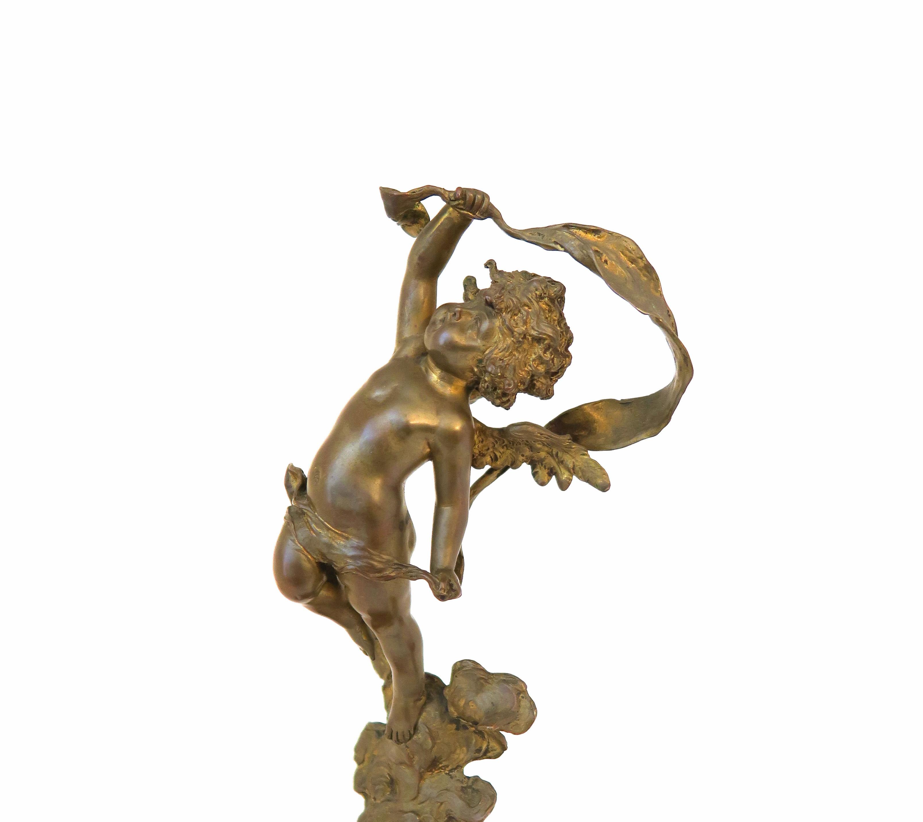 Pair of 19th Century German Bronze Cupids by Franz Iffland 2