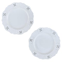 Pair of 19th Century German Creamware Plates by Waechtersbach, Marked