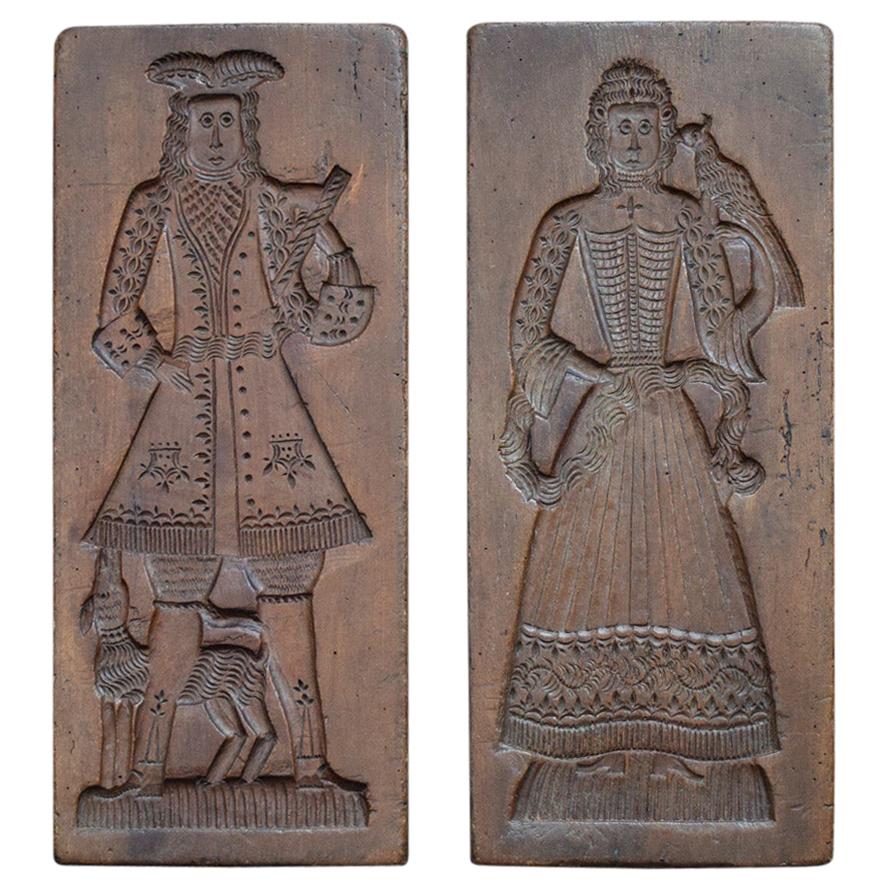 Pair of 19th Century German Gingerbread Moulds