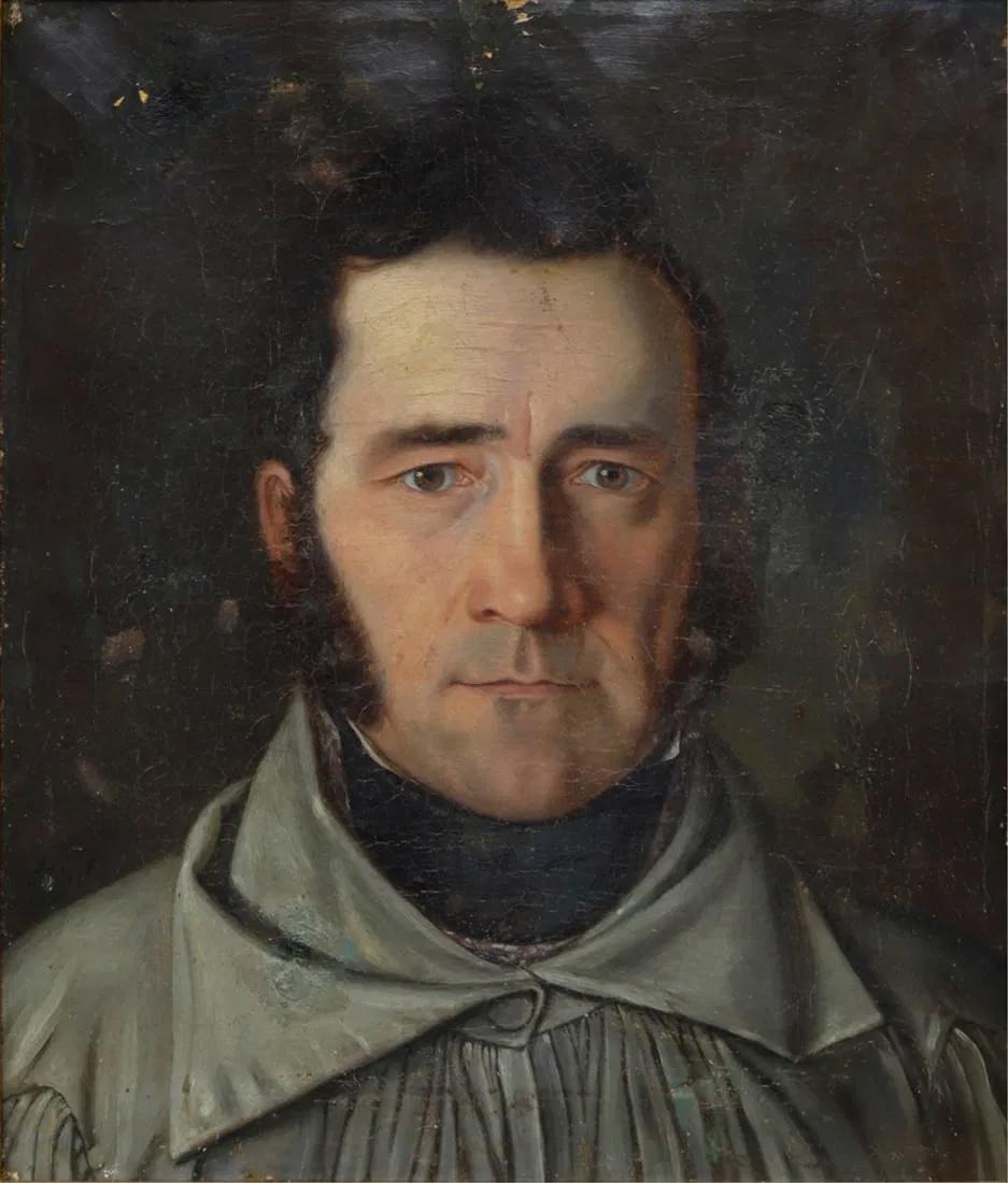 Paar deutsche neoklassizistische Männerporträts des 19. Jahrhunderts von Josef Schierl, 1830 (Neoklassisch) im Angebot