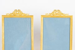 Pair of 19th-Century Gilt Brass Photo Frames, Napoleon III Period.
