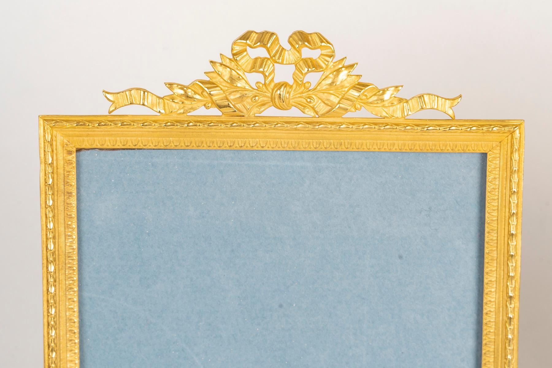 Zwei Fotorahmen aus vergoldetem Messing aus dem 19. Jahrhundert, Periode Napoleon III. (Französisch) im Angebot