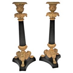 Pair of 19th Century Gilt Bronze Candlesticks  #2