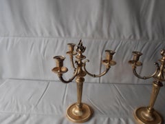 Pair of 19th Century Gilt Bronze French Candelabra C 1870