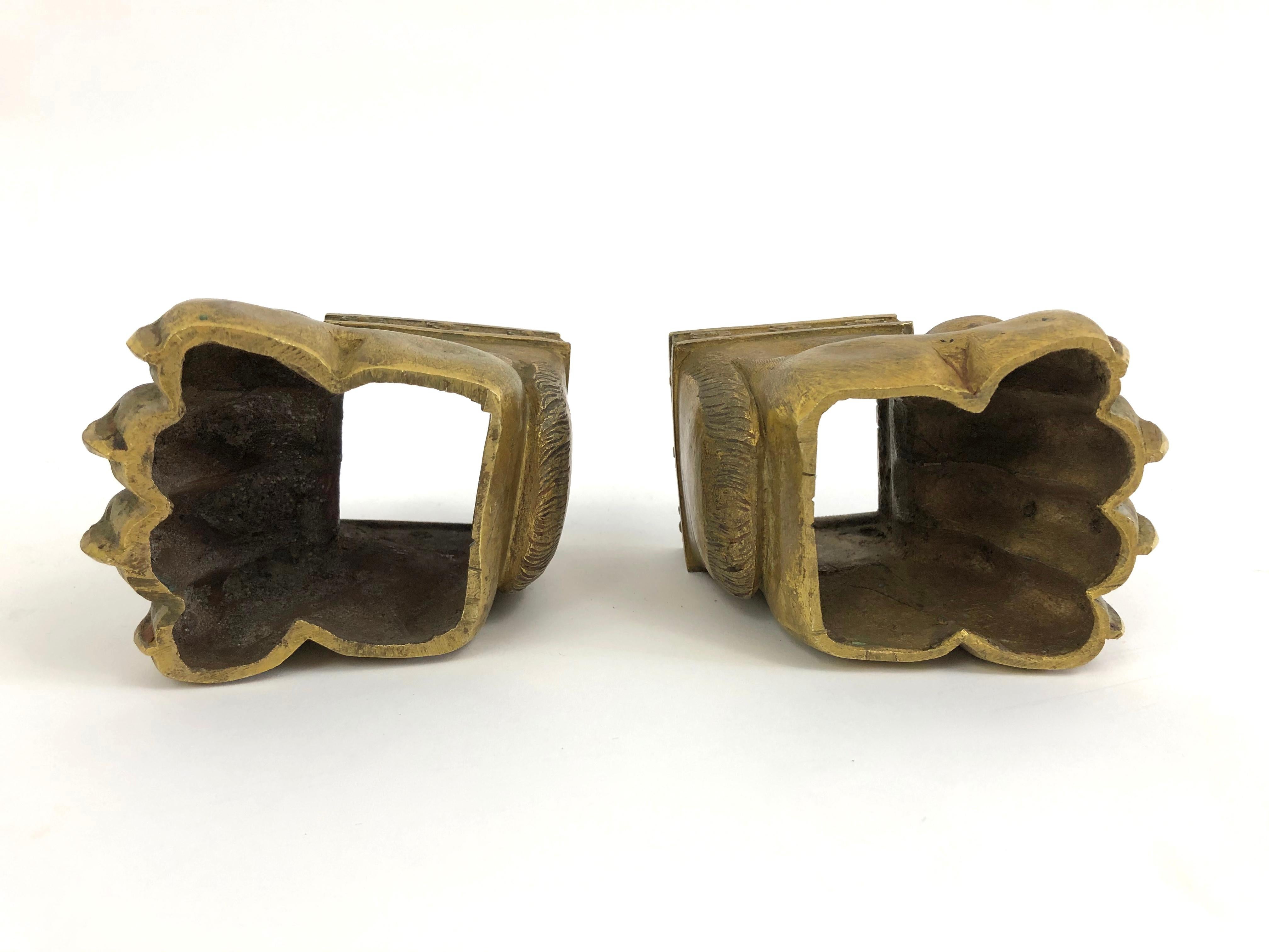 Pair of 19th Century Gilt Bronze Lion Paw Furniture Feet 2