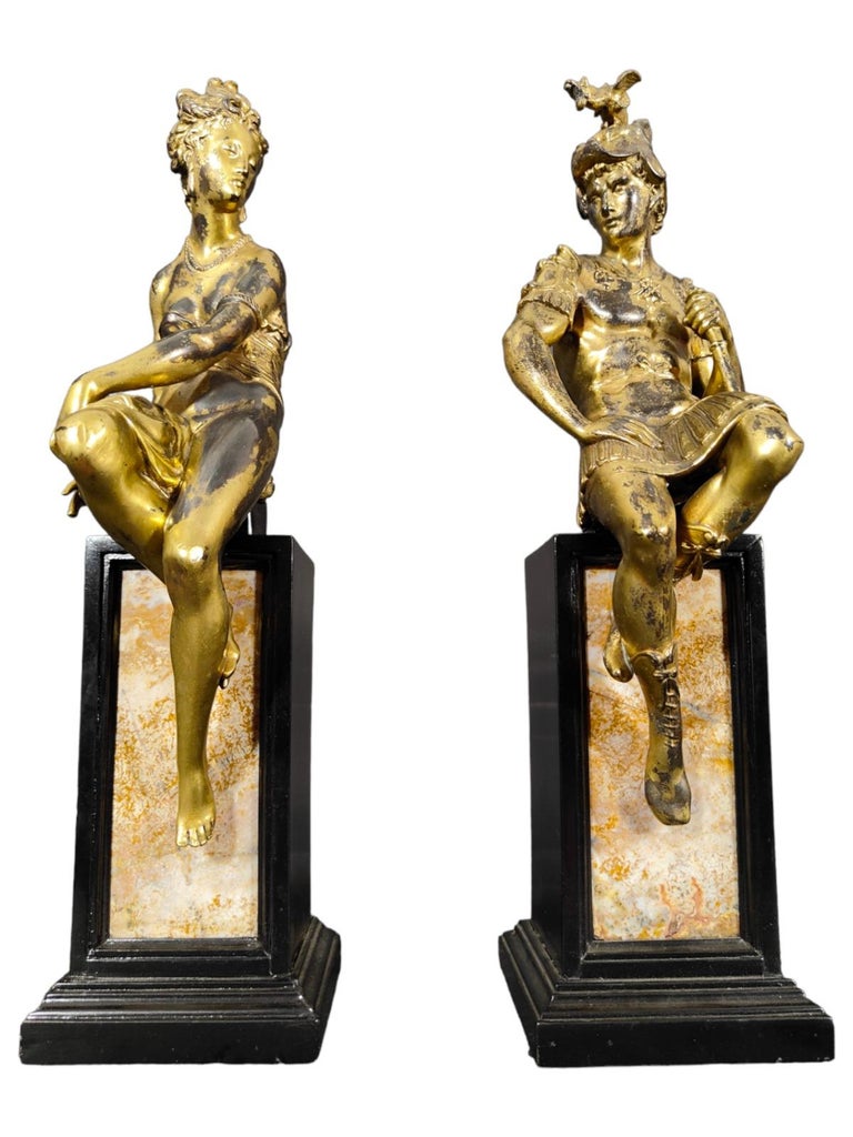 Pair of 19th Century Gilt Bronzes For Sale at 1stDibs