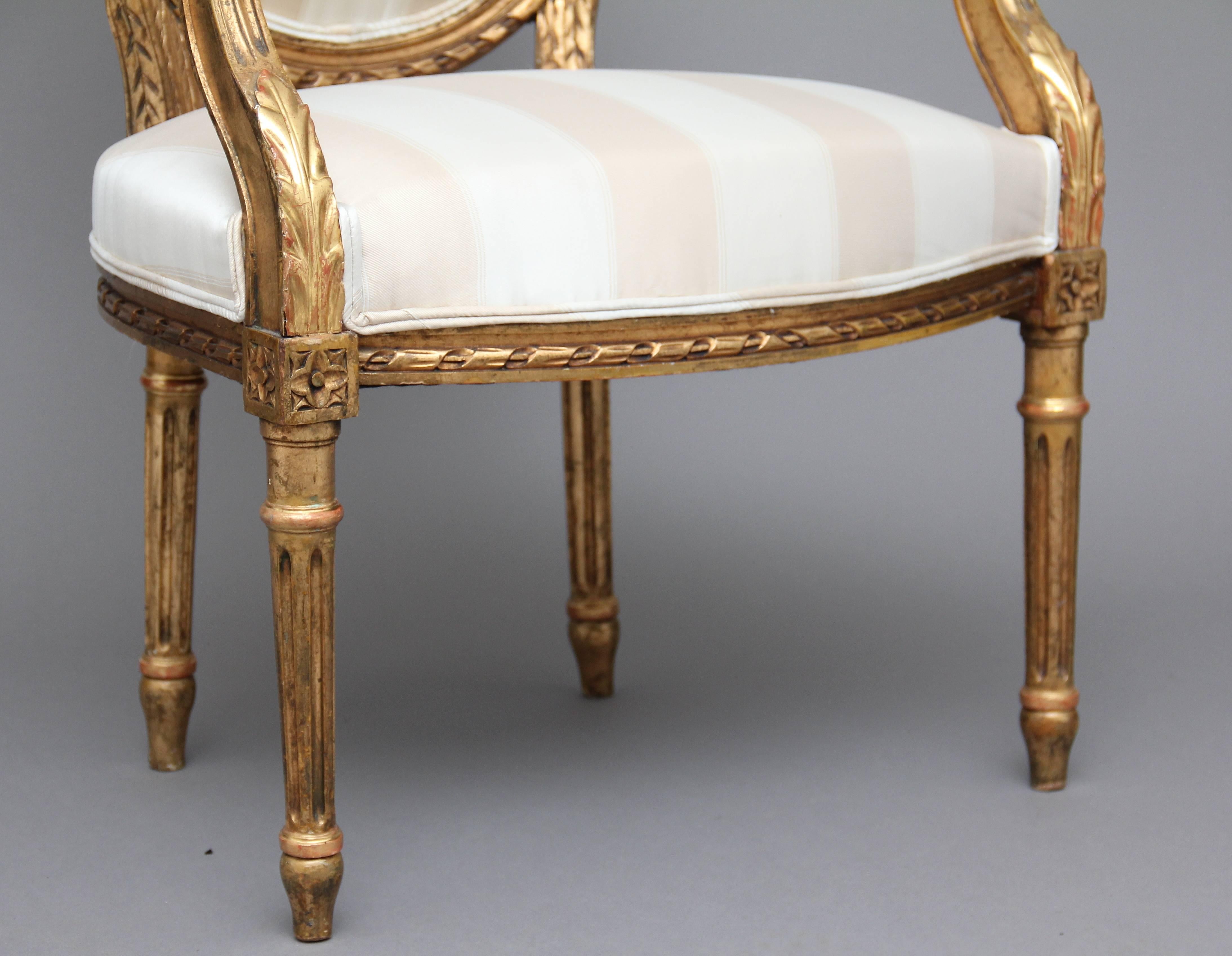 Pair of 19th Century Giltwood and Carved Armchairs 7