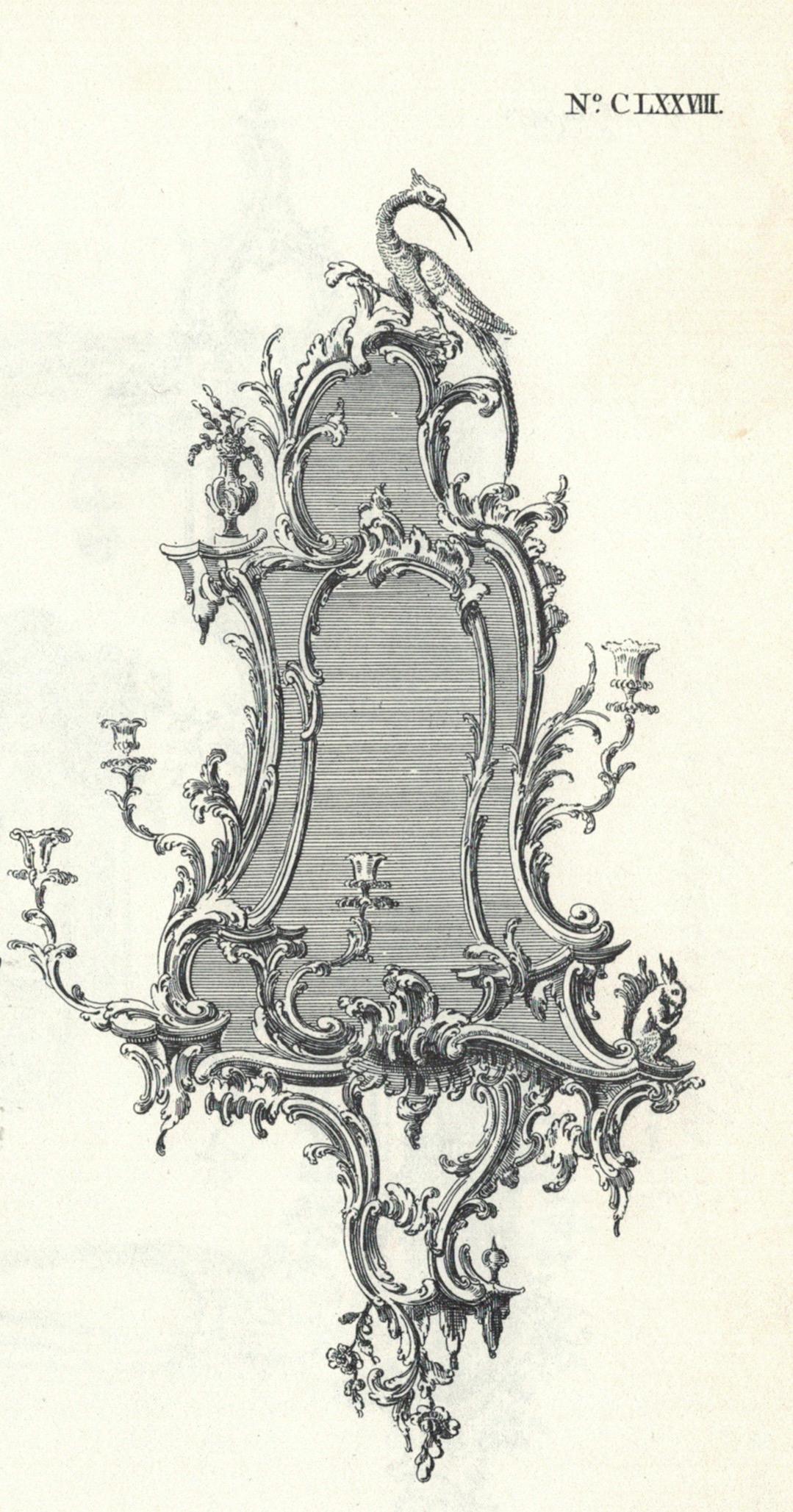 Sculpté à la main Paire de Miroirs de Style Chippendale en Bois Doré du 19ème Siècle en vente