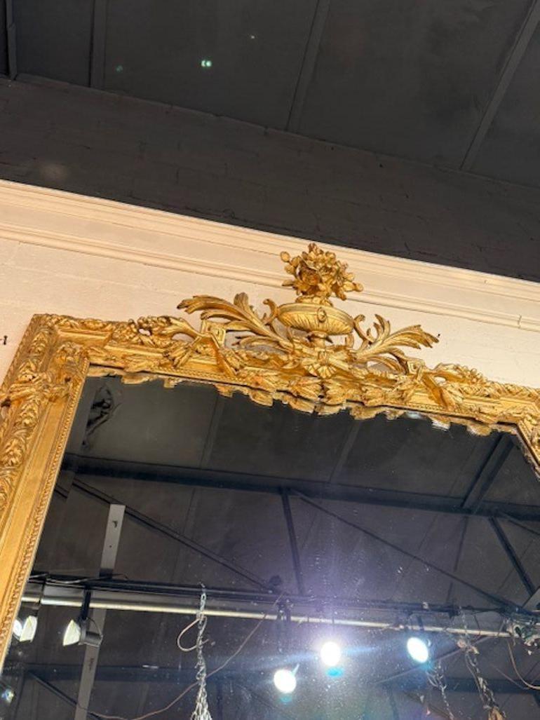 Specchi in legno dorato Luigi XVI del XIX secolo In condizioni buone in vendita a Dallas, TX