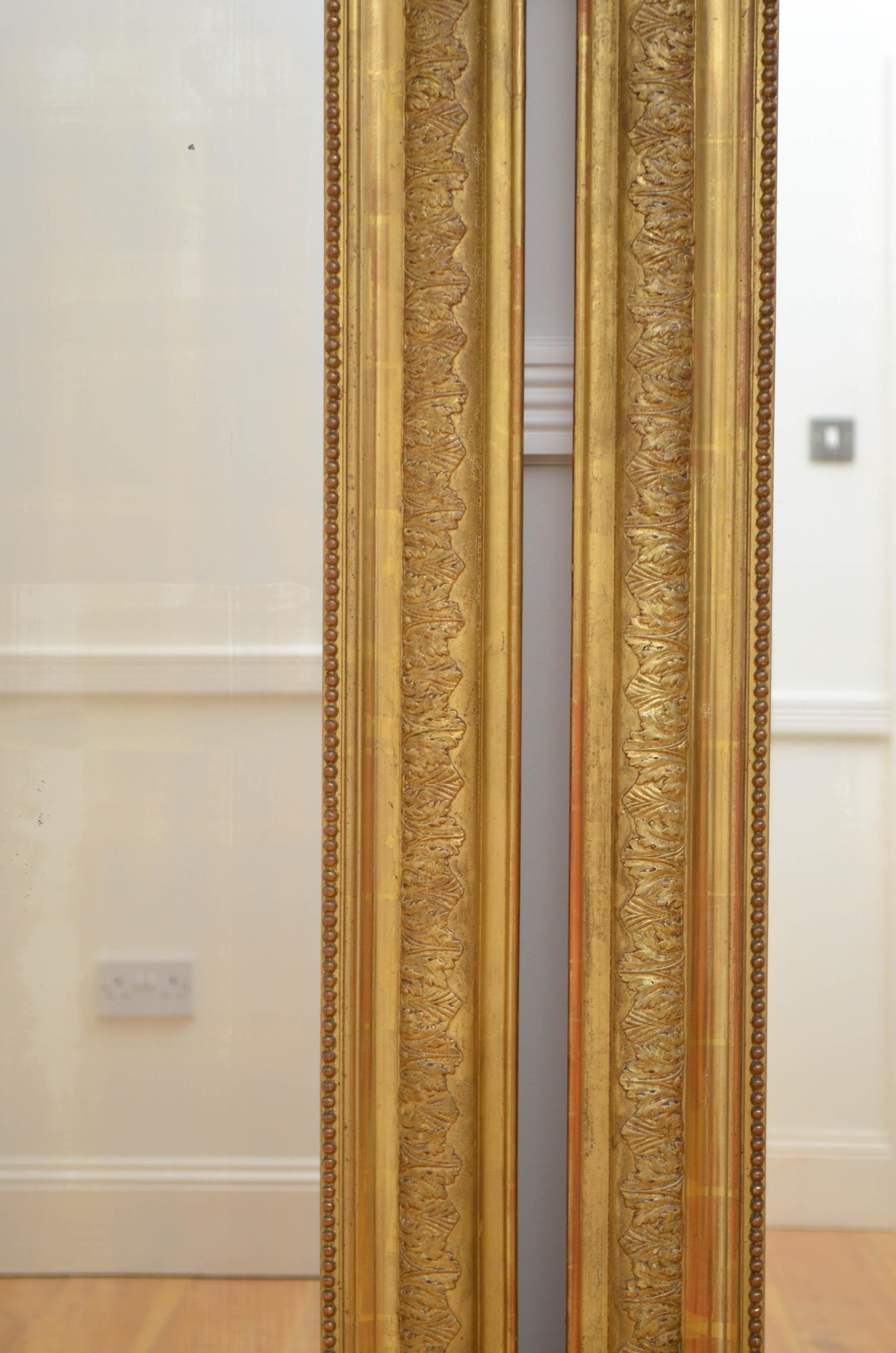 French Pair of 19th Century Giltwood Mirrors