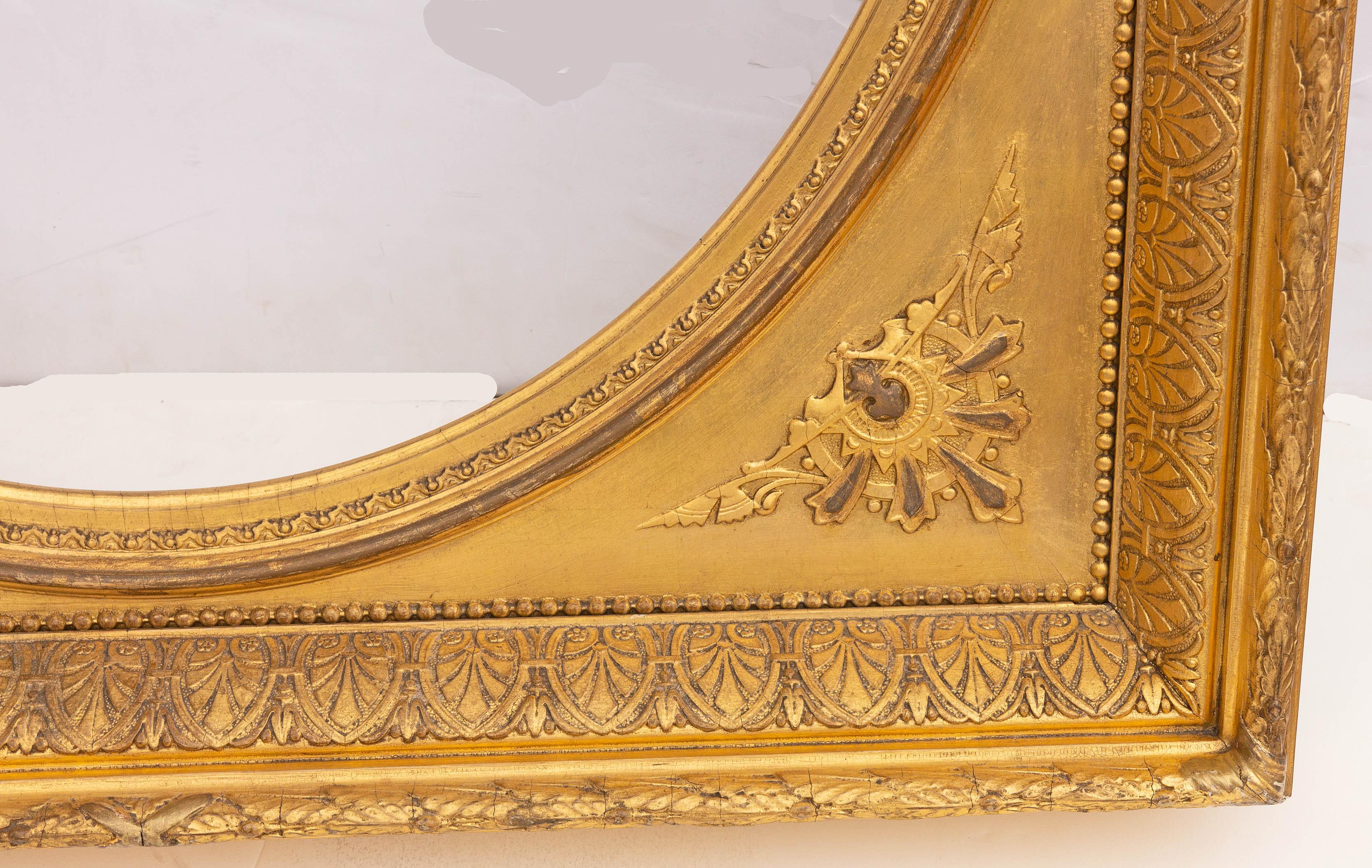 Gesso Pair of 19th Century Giltwood Mirrors