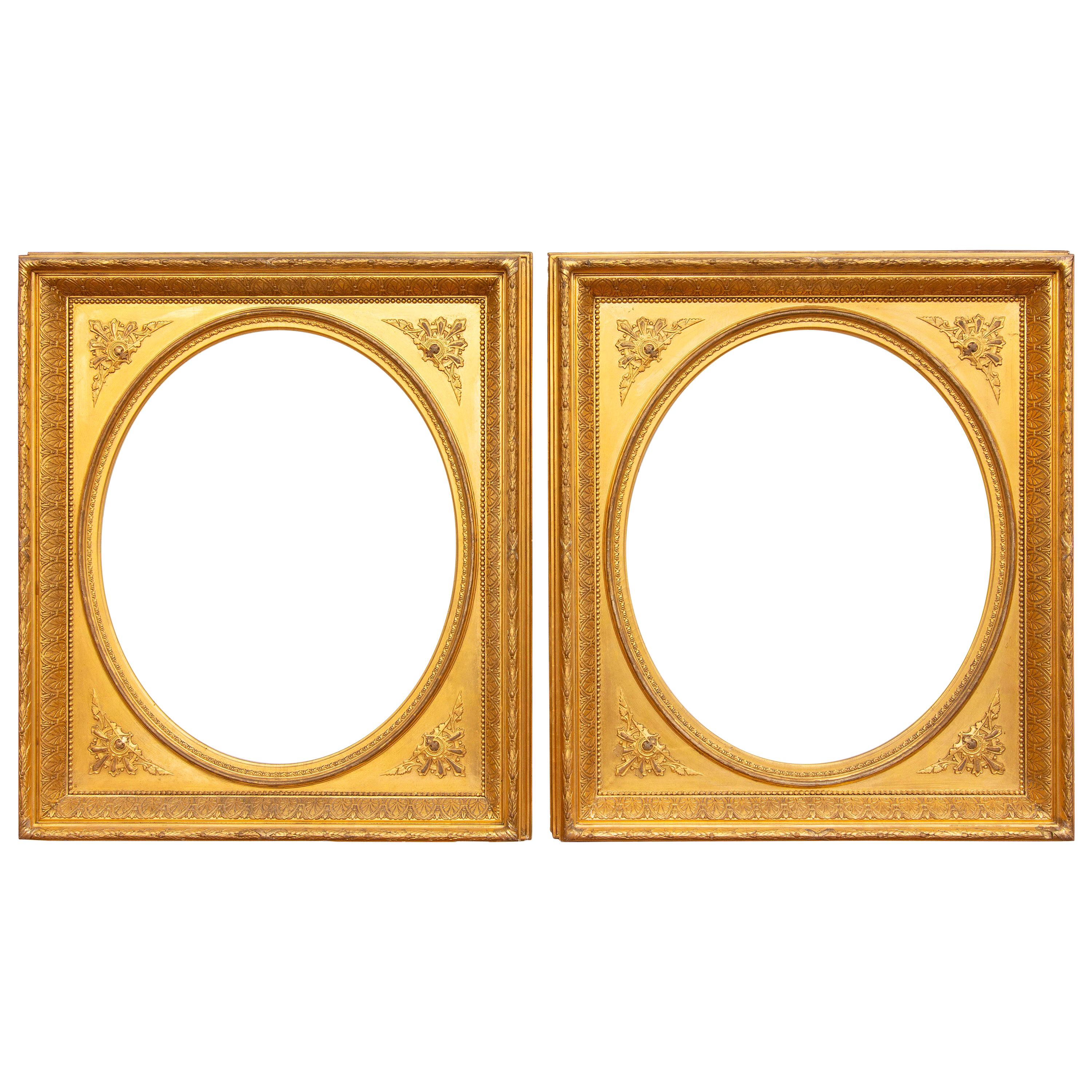 Pair of 19th Century Giltwood Mirrors