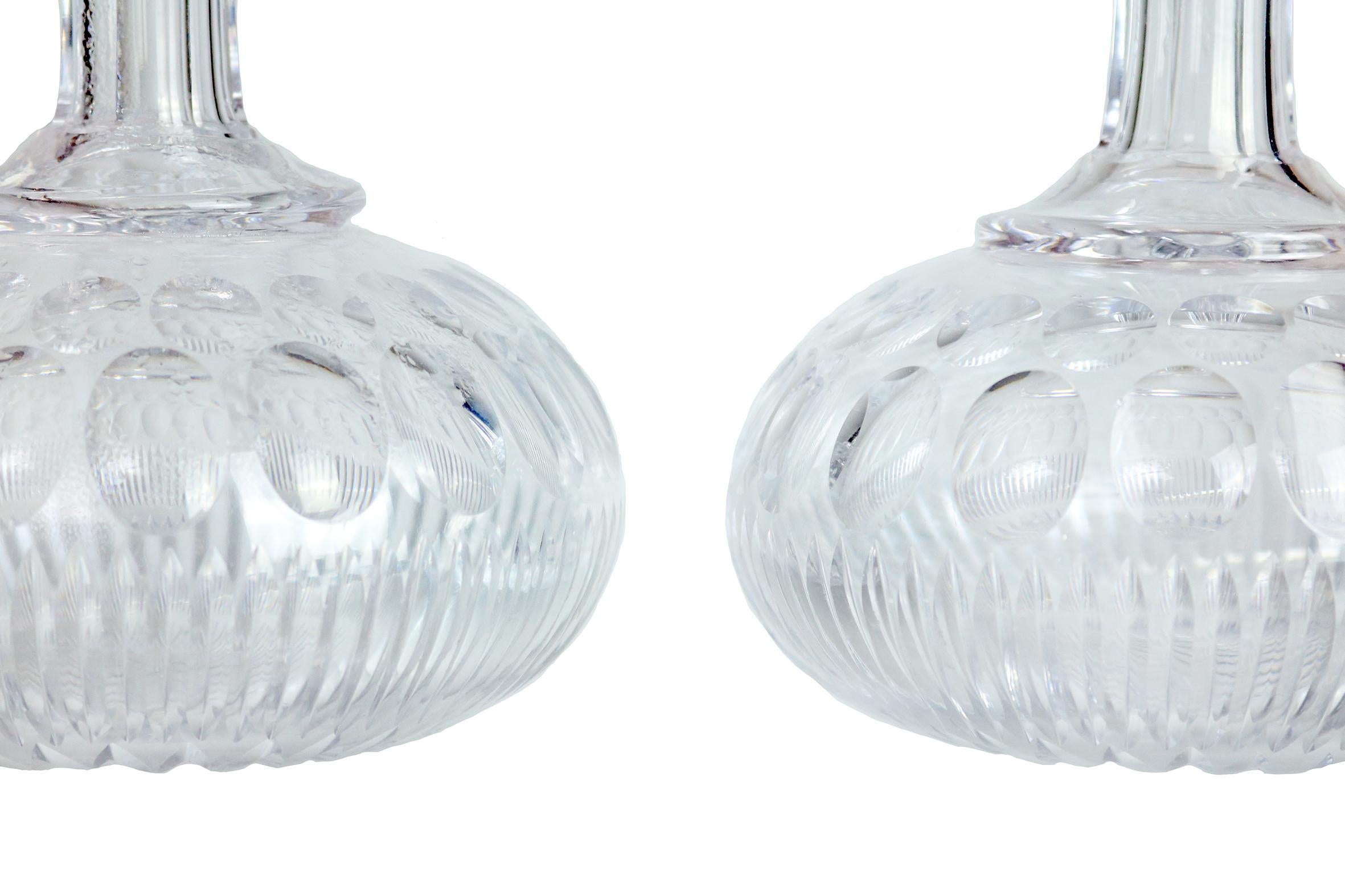 Pair of 19th Century Glass Decanters 1