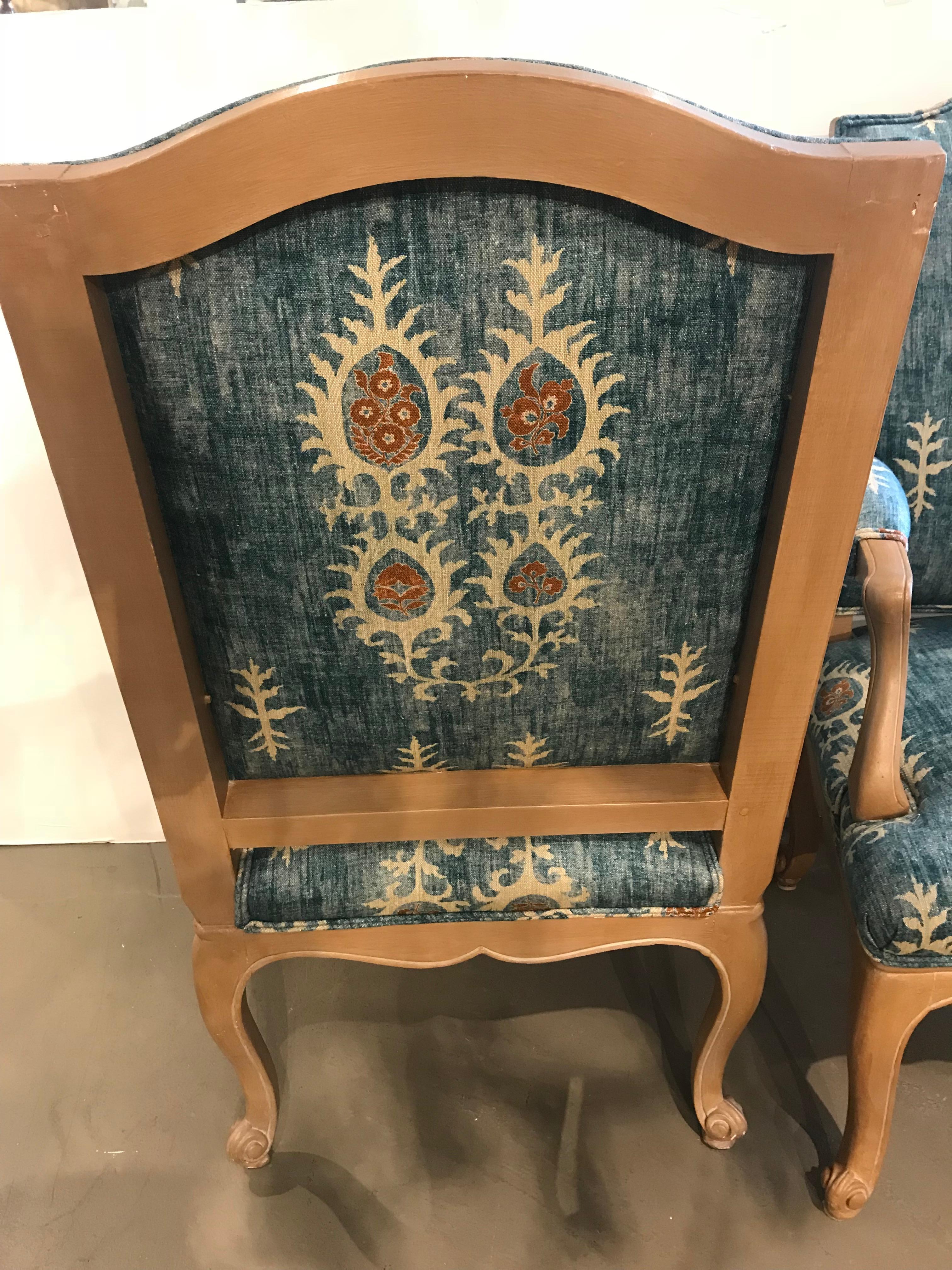 Pair of 19th Century Glaze Painted Armchairs For Sale 6