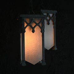 Pair of 19th Century gothic English lights