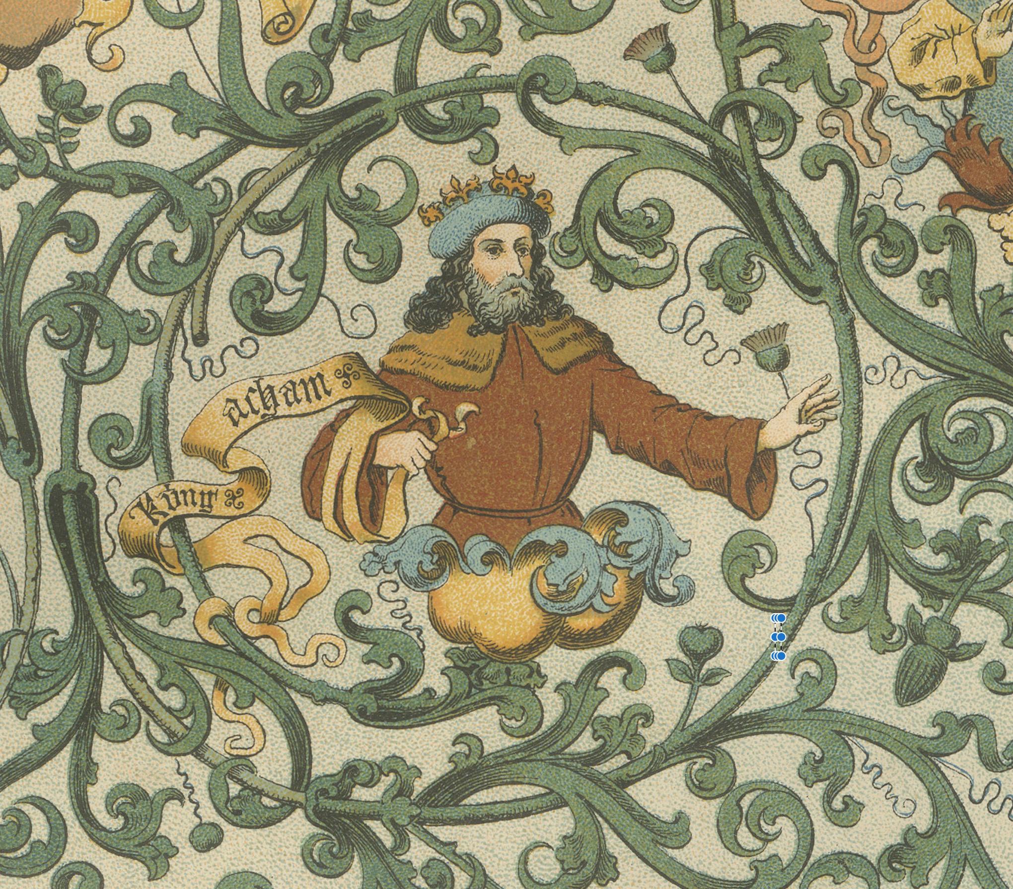 Pair of 19th Century Gothic Illuminated Ornament Prints Published in 1887 For Sale 2