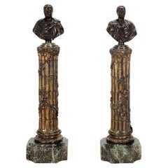 Pair Of 19th Century Grand Tour Bronze Columns