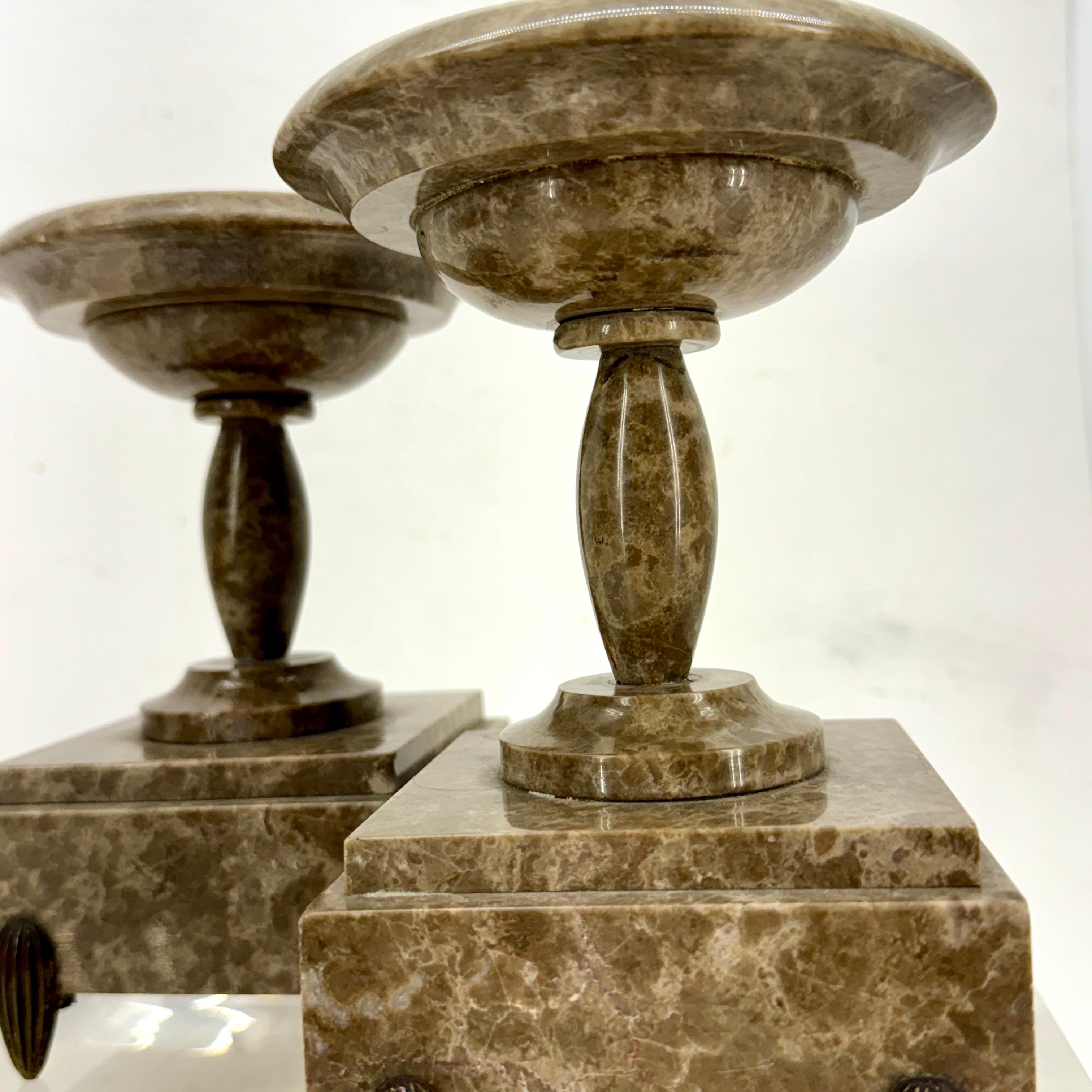 Pair of 19th Century Grand Tour Marble Tazzas Stands 7