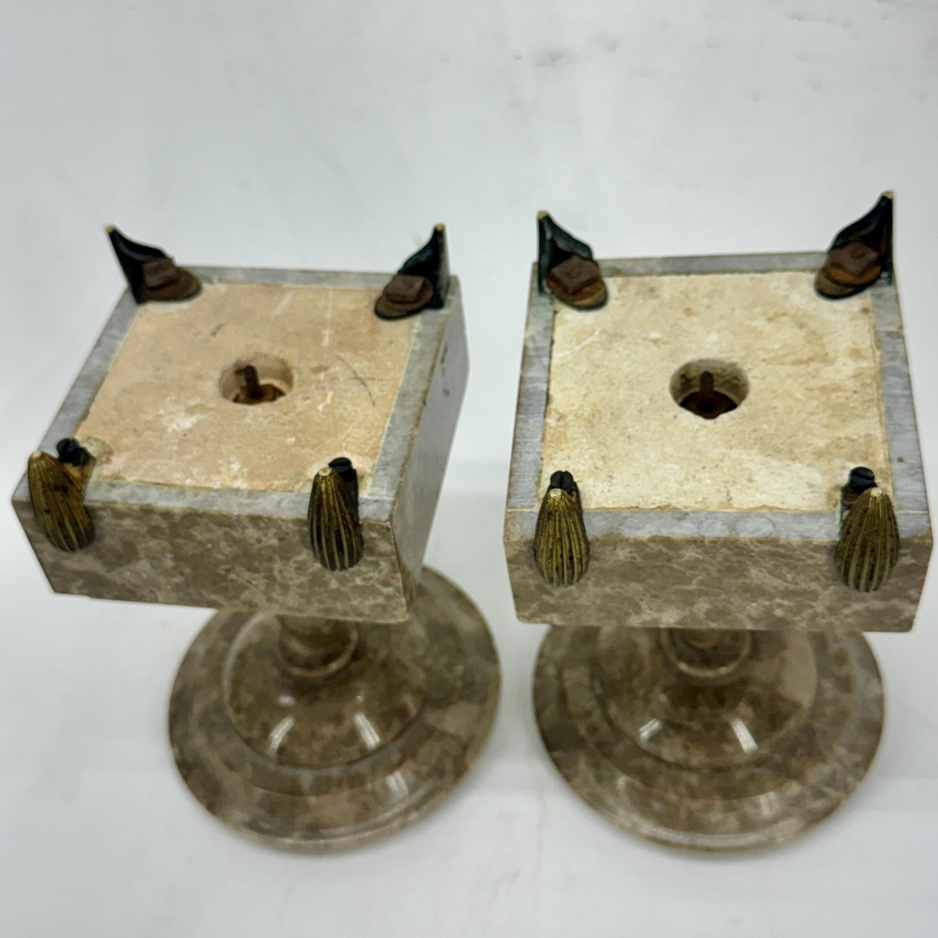 Pair of 19th Century Grand Tour Marble Tazzas Stands 12