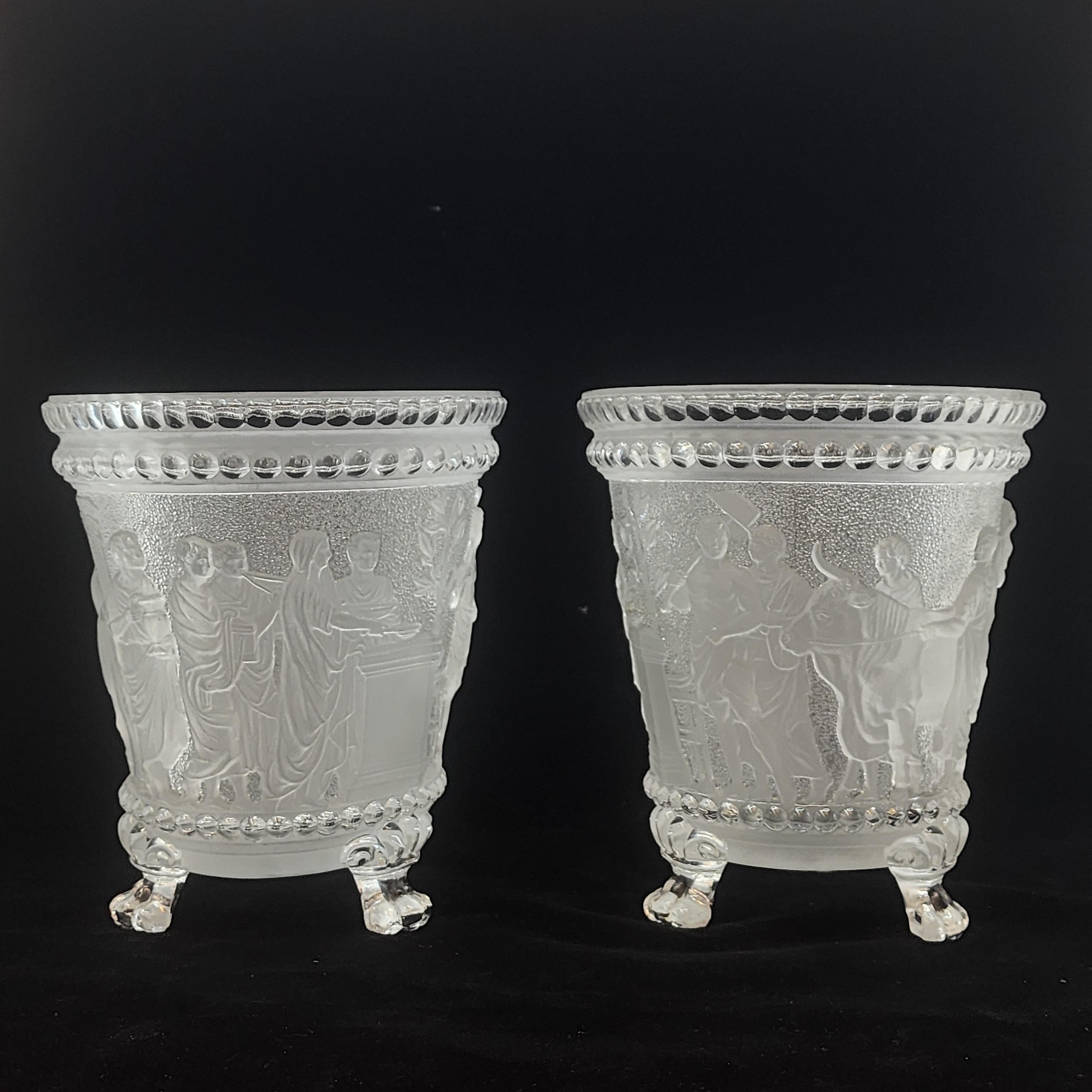 Pair of 19th Century Grand Tour Style Compotes by Baccarat 3