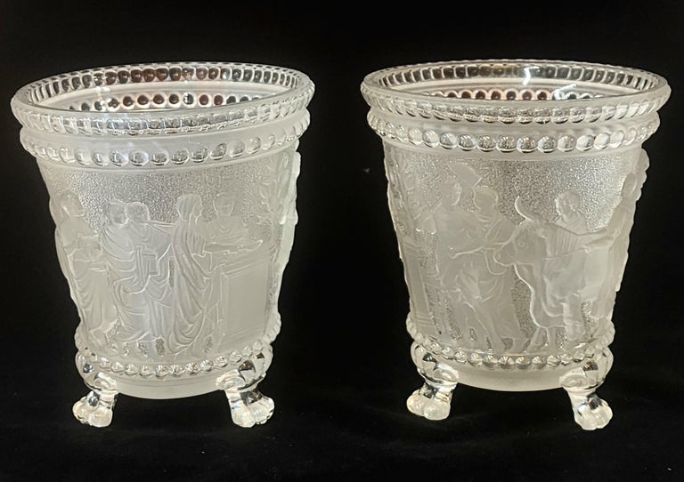Pair of 19th Century Grand Tour Style Compotes by Baccarat For Sale 4
