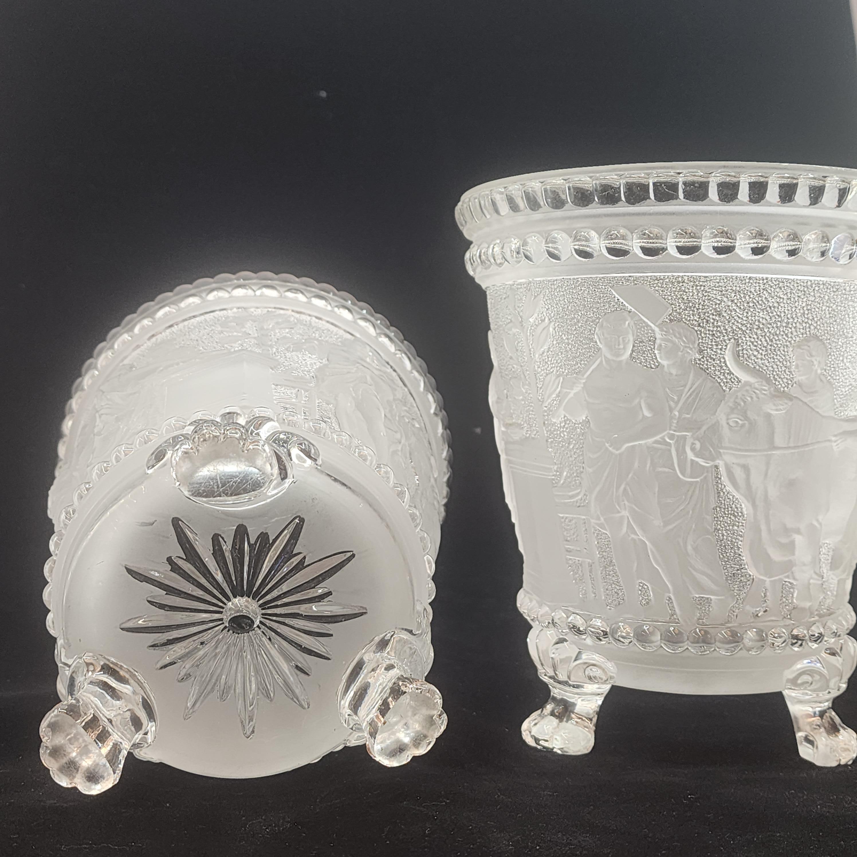 Cast Pair of 19th Century Grand Tour Style Compotes by Baccarat