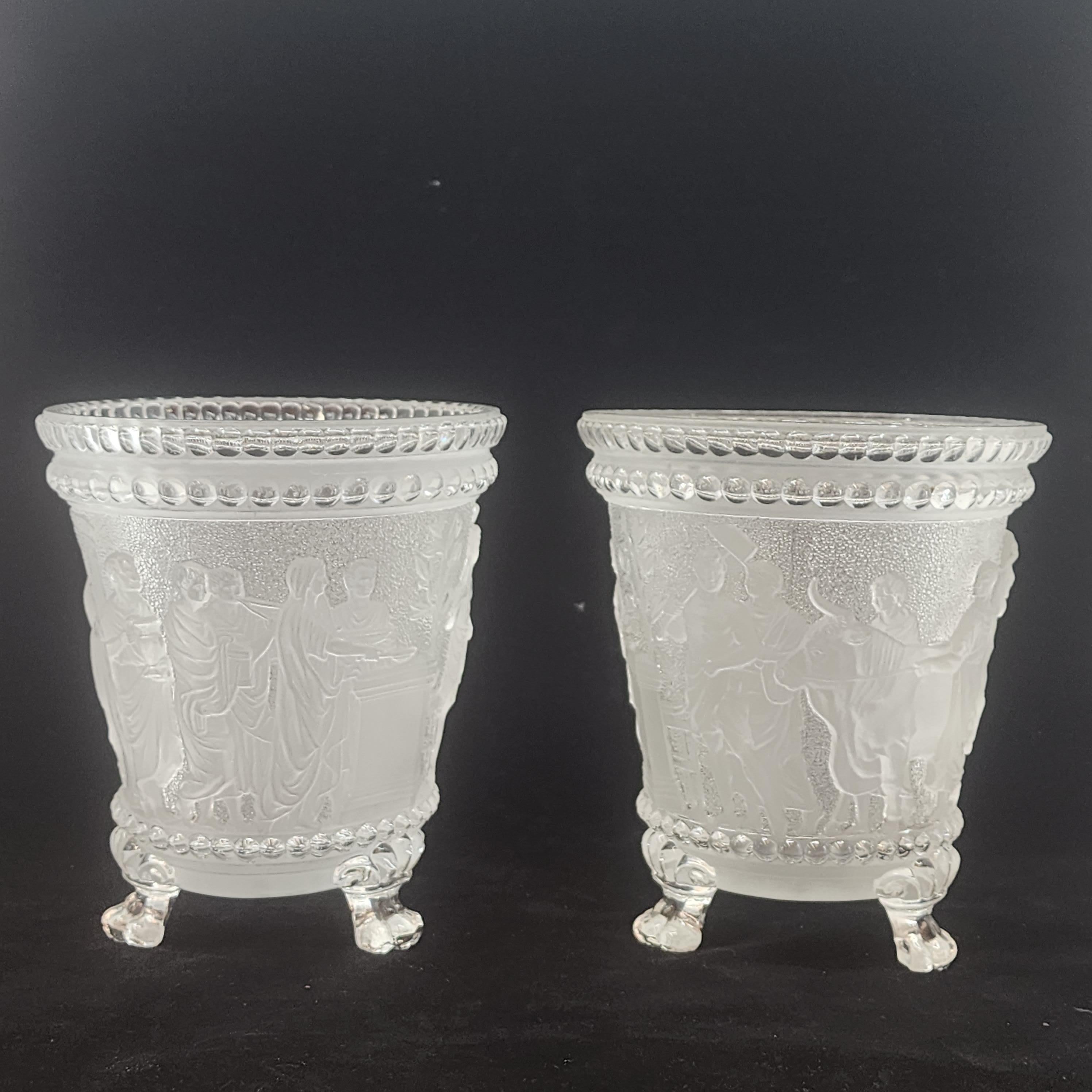 Pair of 19th Century Grand Tour Style Compotes by Baccarat 1