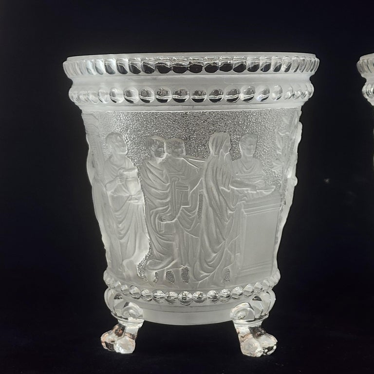 Pair of 19th Century Grand Tour Style Compotes by Baccarat For Sale 2