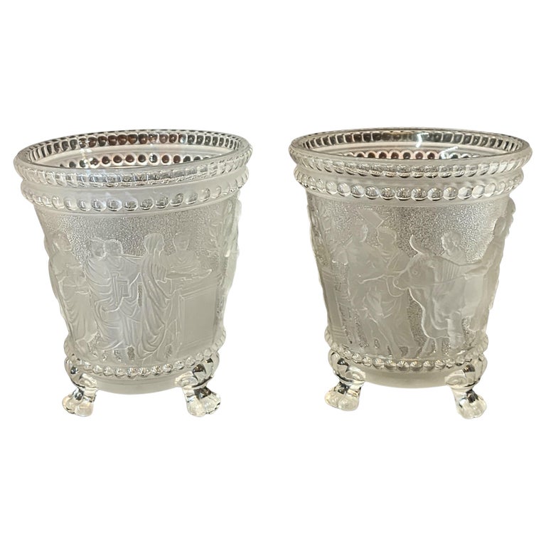 Pair of 19th Century Grand Tour Style Compotes by Baccarat For Sale