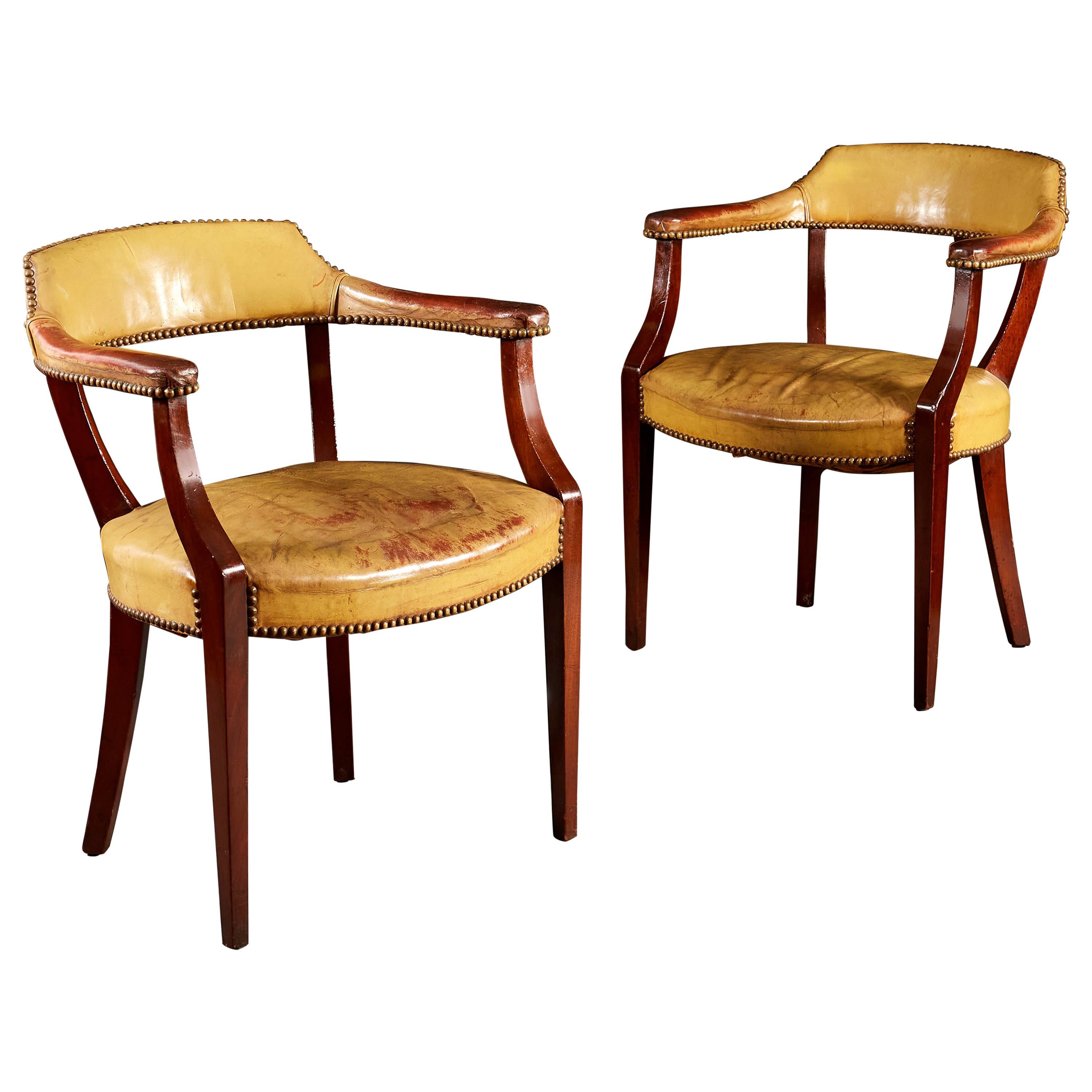 Pair of Gustavian NeoClassical Tub Chairs at 1stDibs