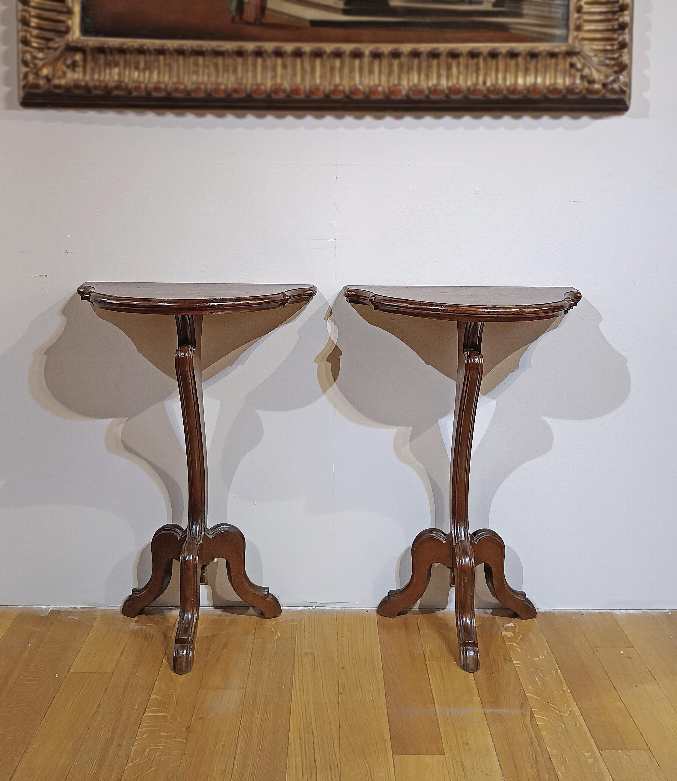 PAIRE DE TABLETTES DE CONSOLE GUERIDON DU 19e SIÈCLE en vente 3