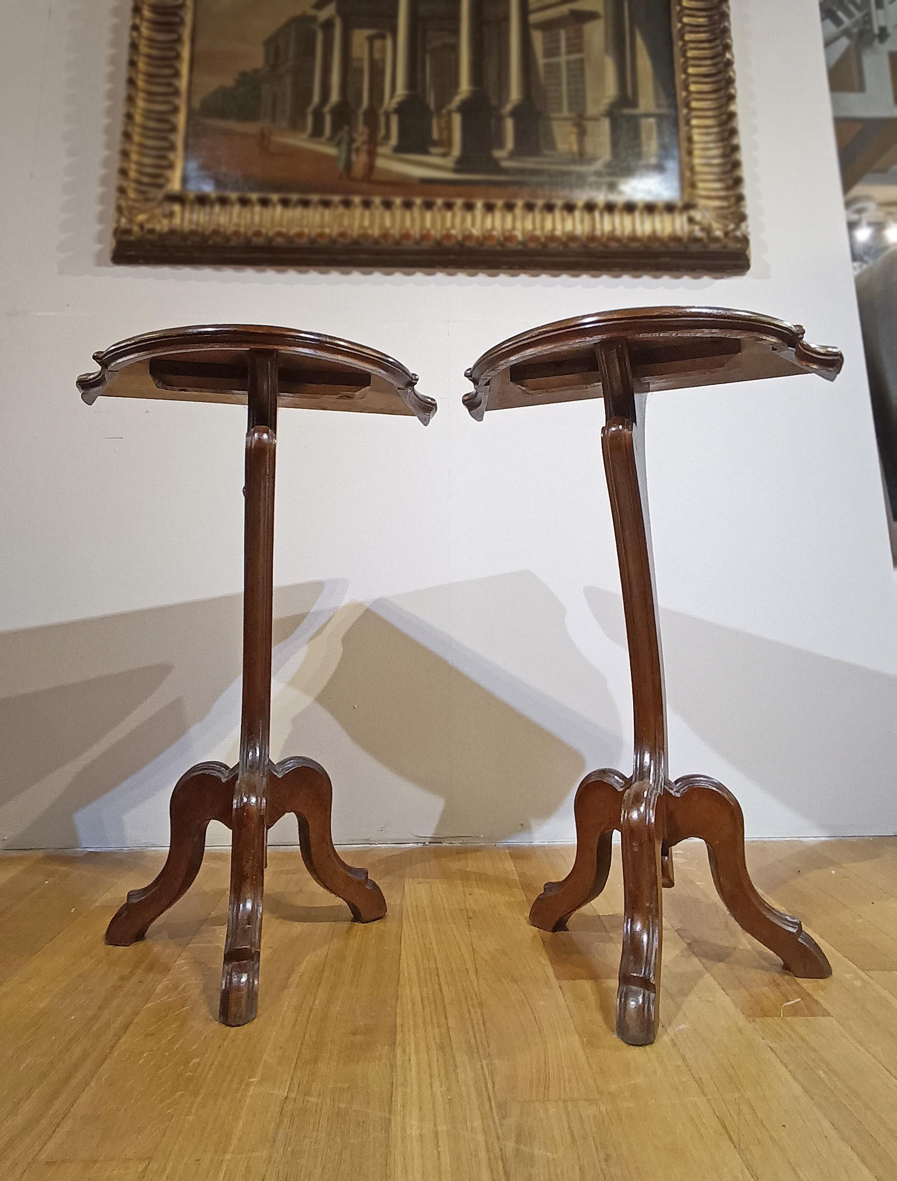PAIRE DE TABLETTES DE CONSOLE GUERIDON DU 19e SIÈCLE en vente 1