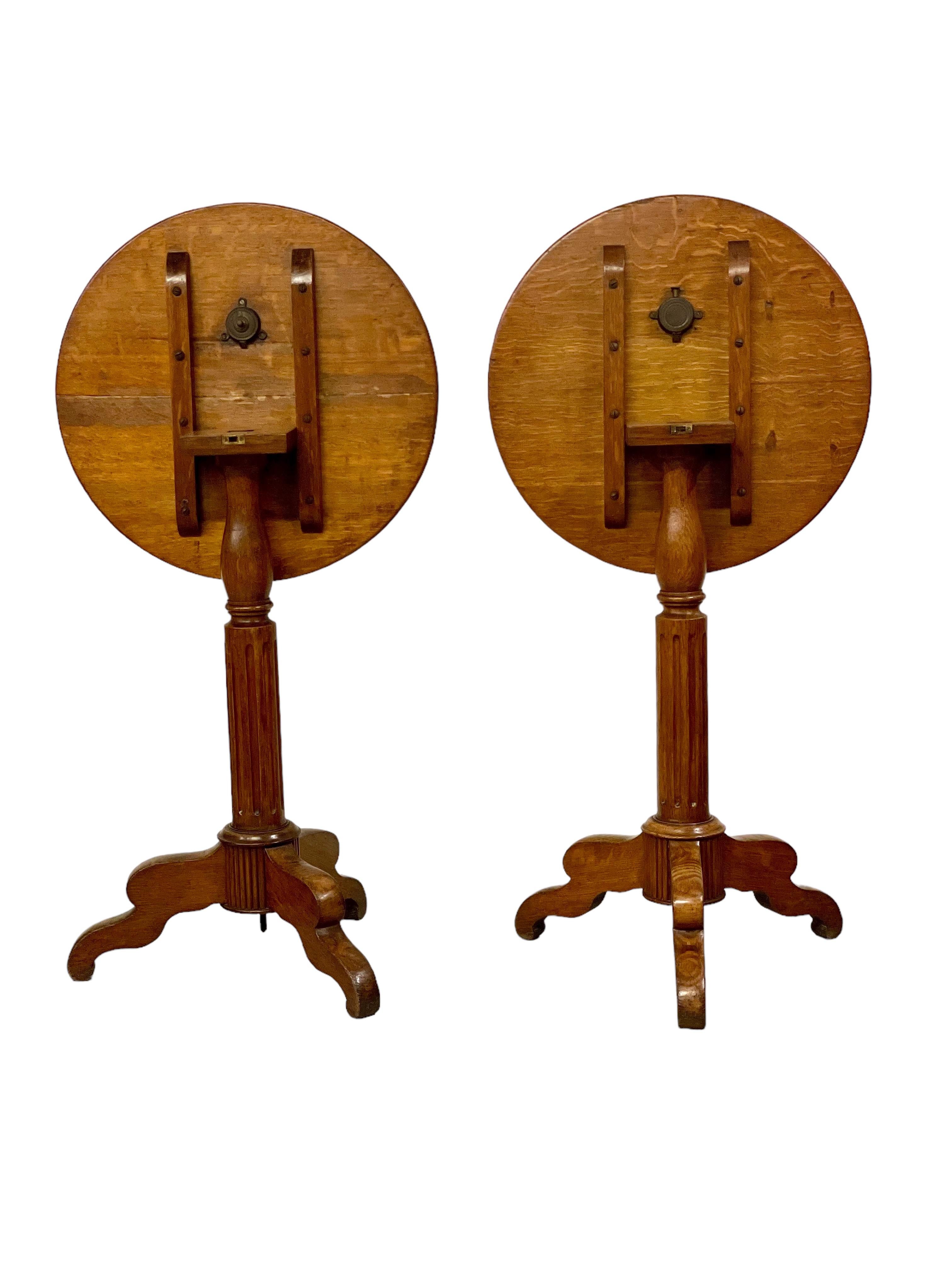 Louis Philippe  Pair of French Walnut Gueridon Tables, 19th Century For Sale