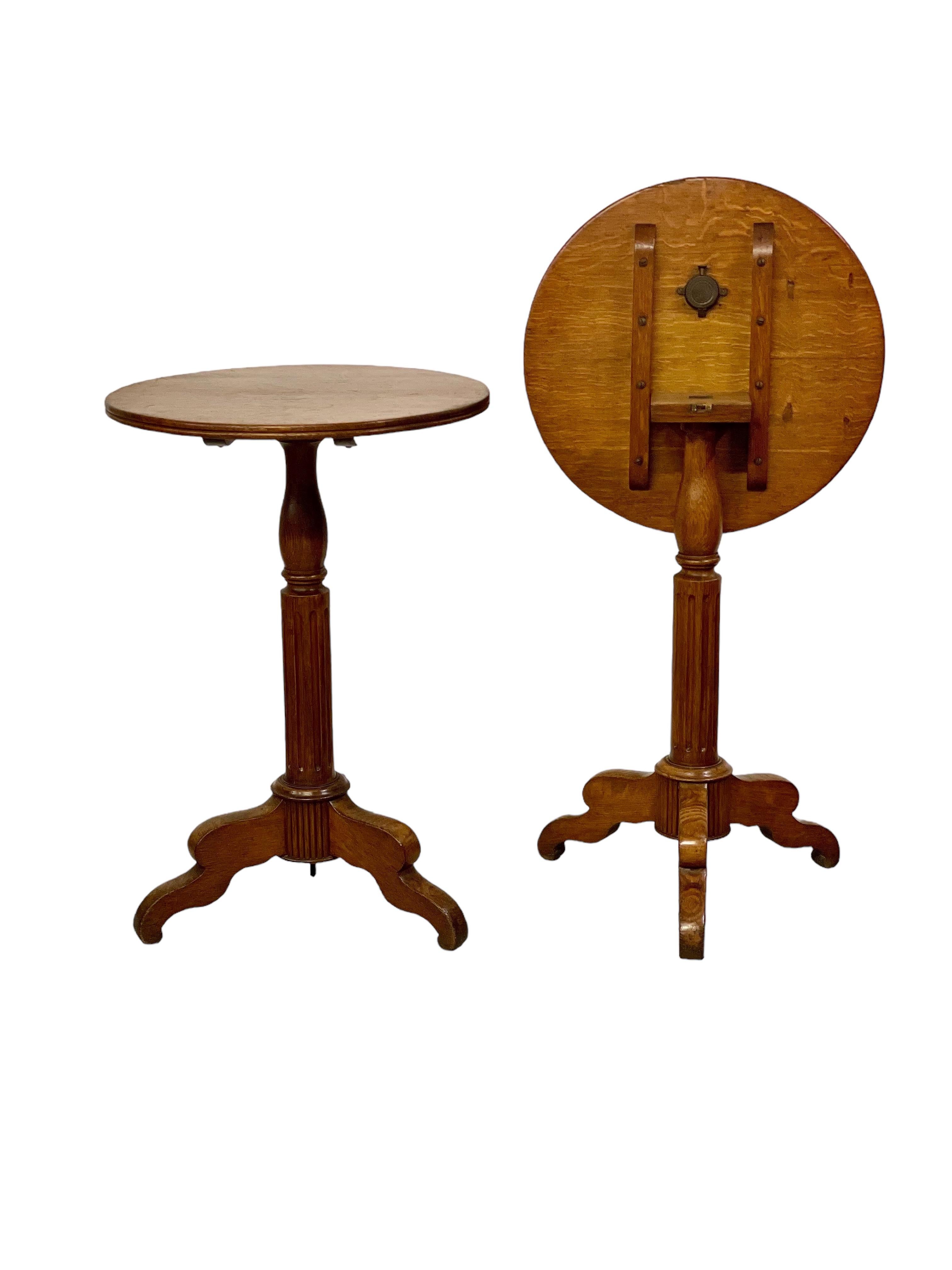  Pair of French Walnut Gueridon Tables, 19th Century For Sale 3