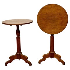  Pair of French Walnut Gueridon Tables, 19th Century