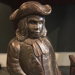 Pair of 19th Century Gun Metal Benjamin Franklin Andirons