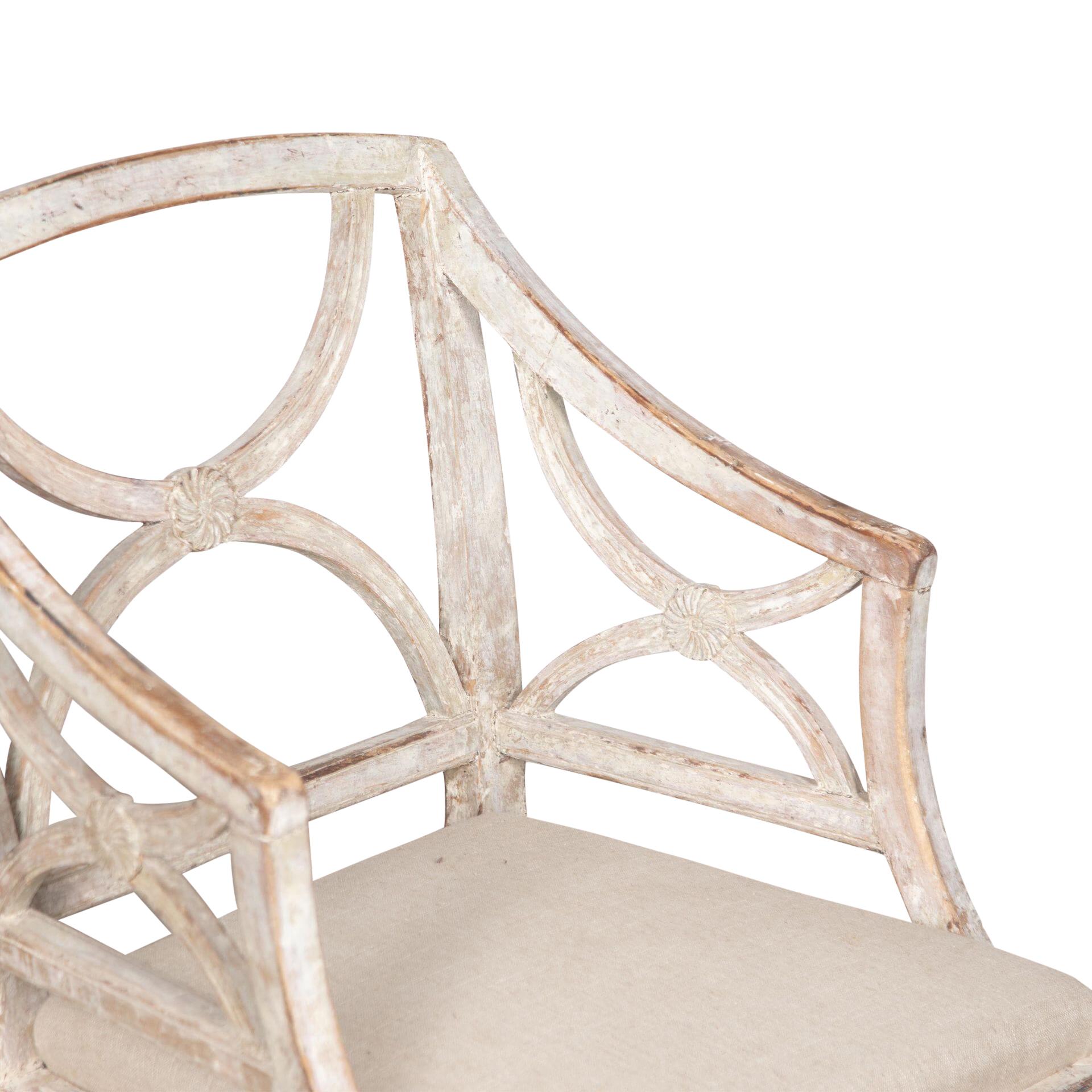 Pareja de sillas Gustavian Bellman del siglo XIX Gustaviano en venta
