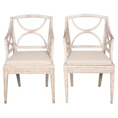 Paire de chaises Bellman gustaviennes du 19ème siècle