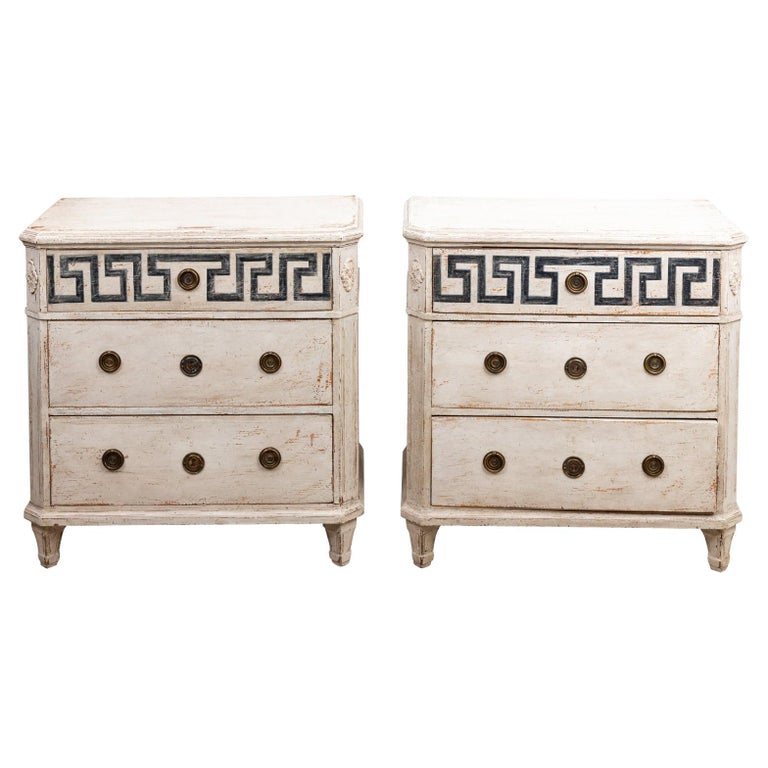 Pair of Gustavian-Style Commodes, 19th Century