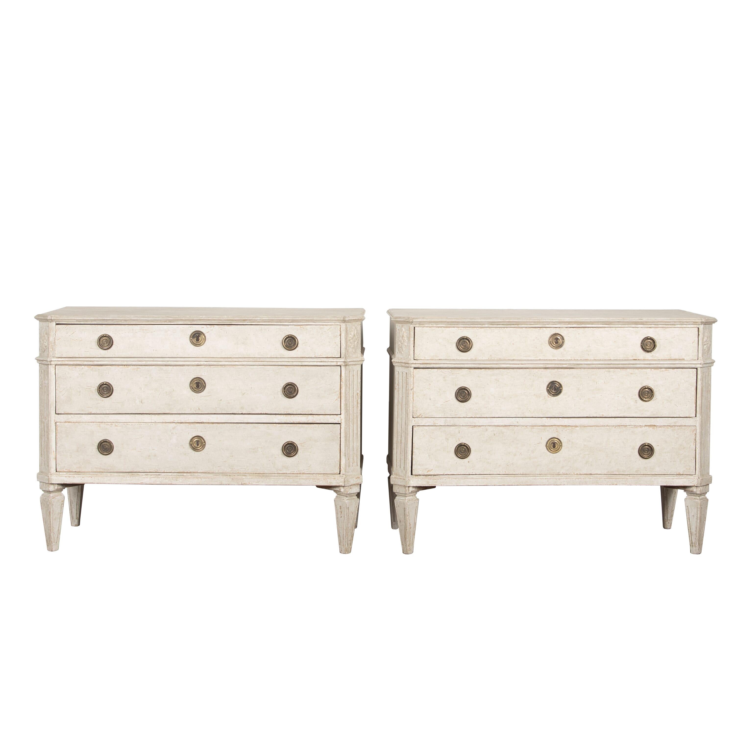 Pair of 19th Century Gustavian Style Commodes 6