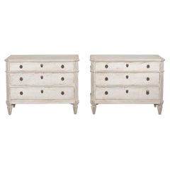 Pair of 19th Century Gustavian Style Commodes