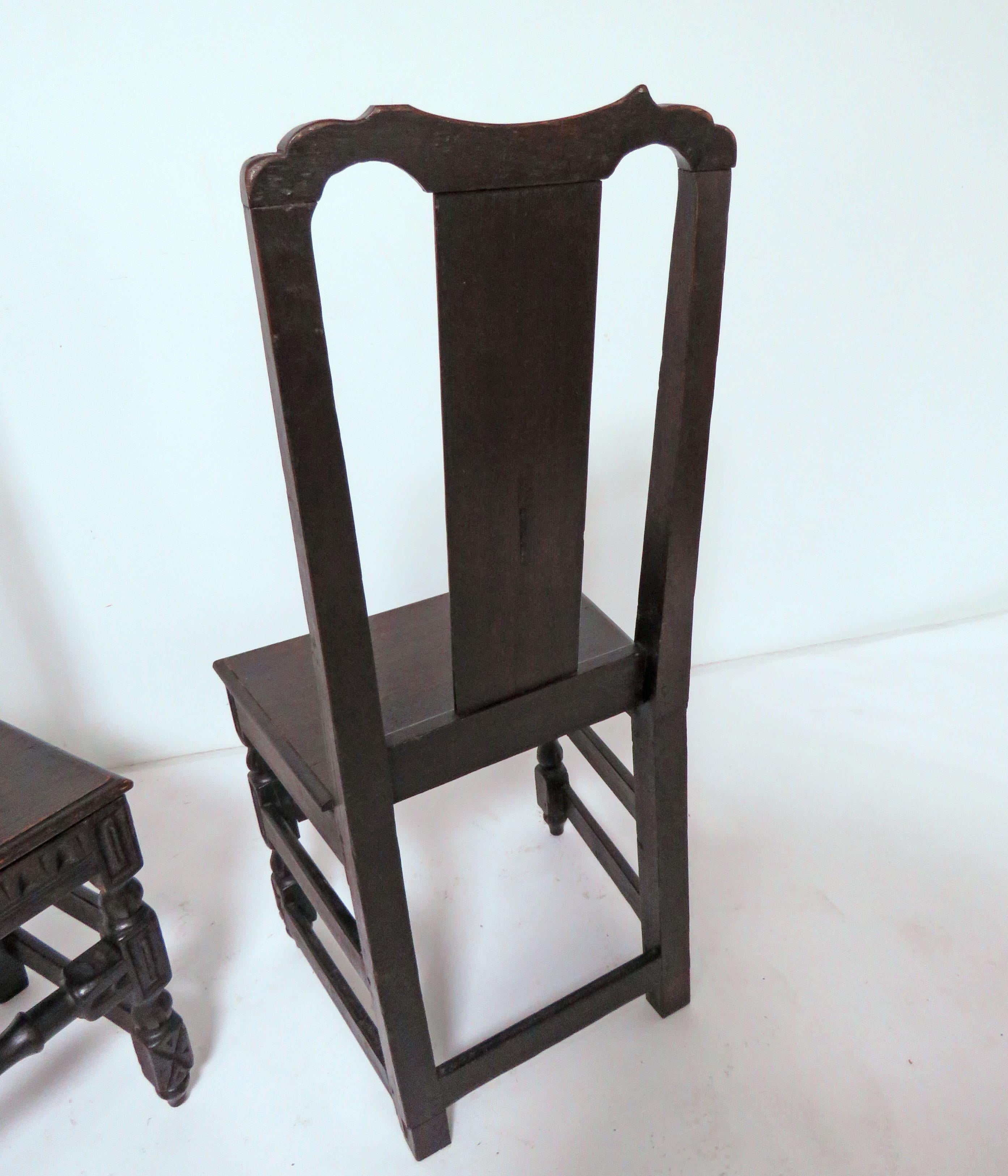 Pair of 19th Century Hand Carved Flemish Side Chairs For Sale 4