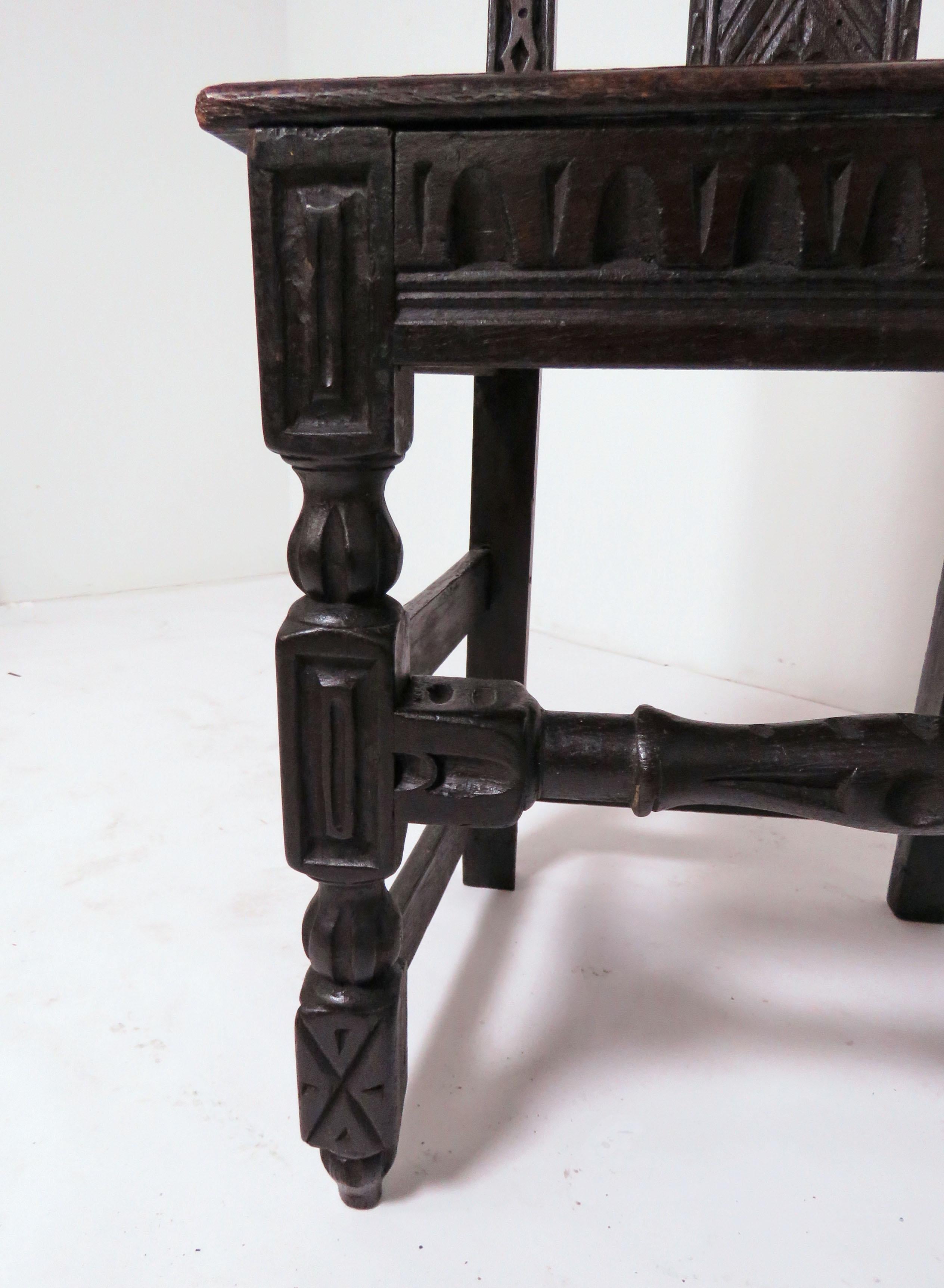 Walnut Pair of 19th Century Hand Carved Flemish Side Chairs For Sale