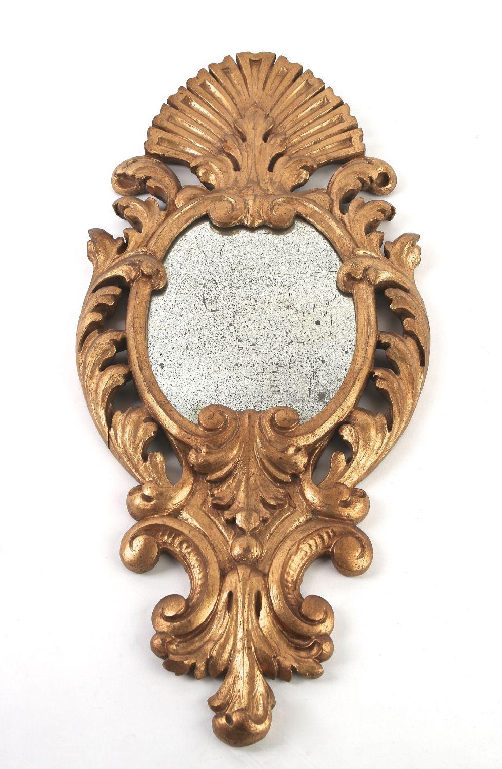 Pair of 19th Century Hand Carved Gilt Wall Mirrors, Italy, Ca. 1850 For Sale 8