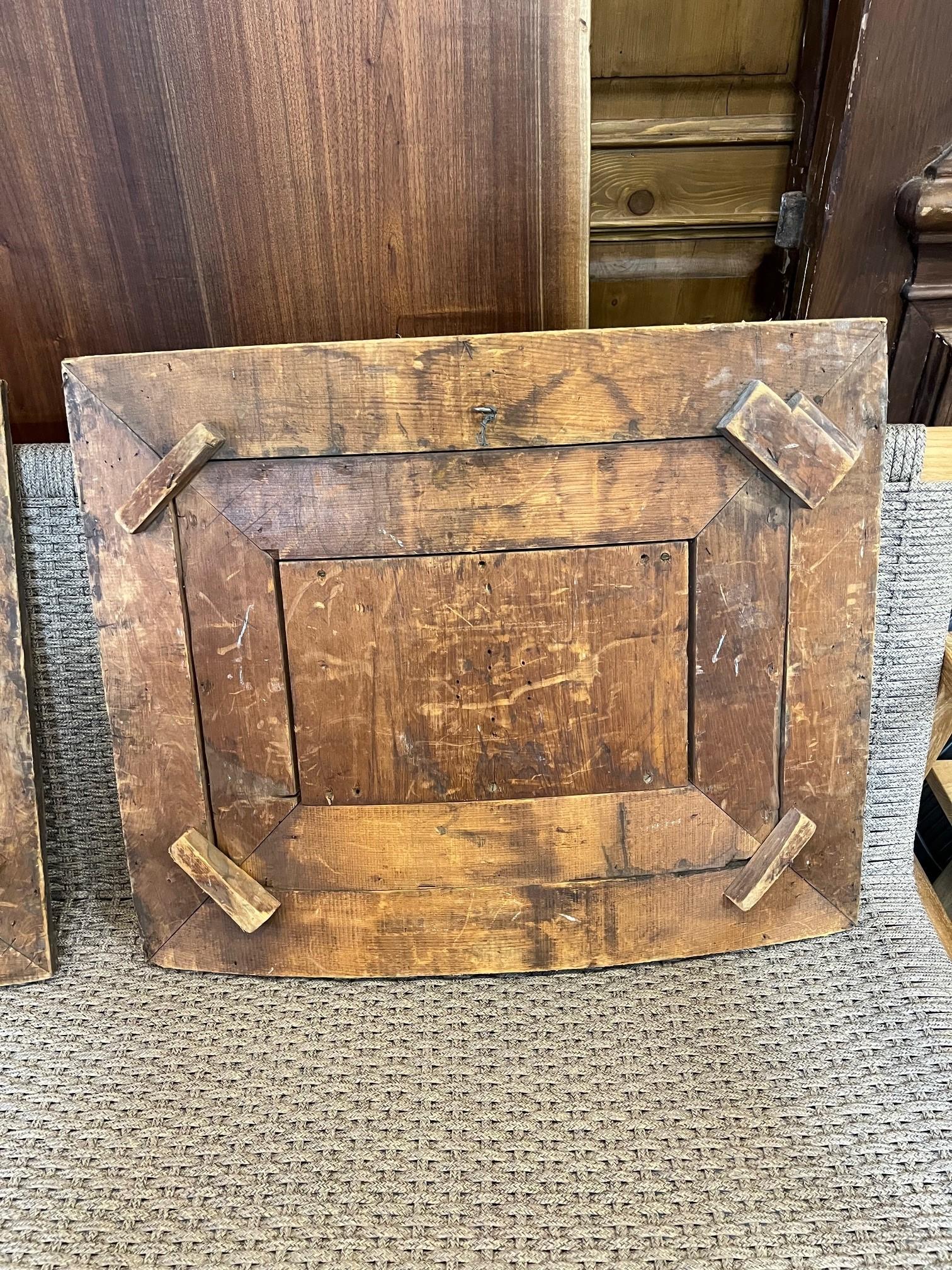 Paire de panneaux de porte d'armoire en bois sculpté à la main du 19e siècle en vente 7