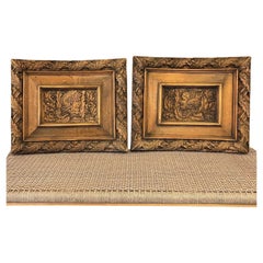 Pair of 19th Century Hand Carved Wood Cabinet Door Panels