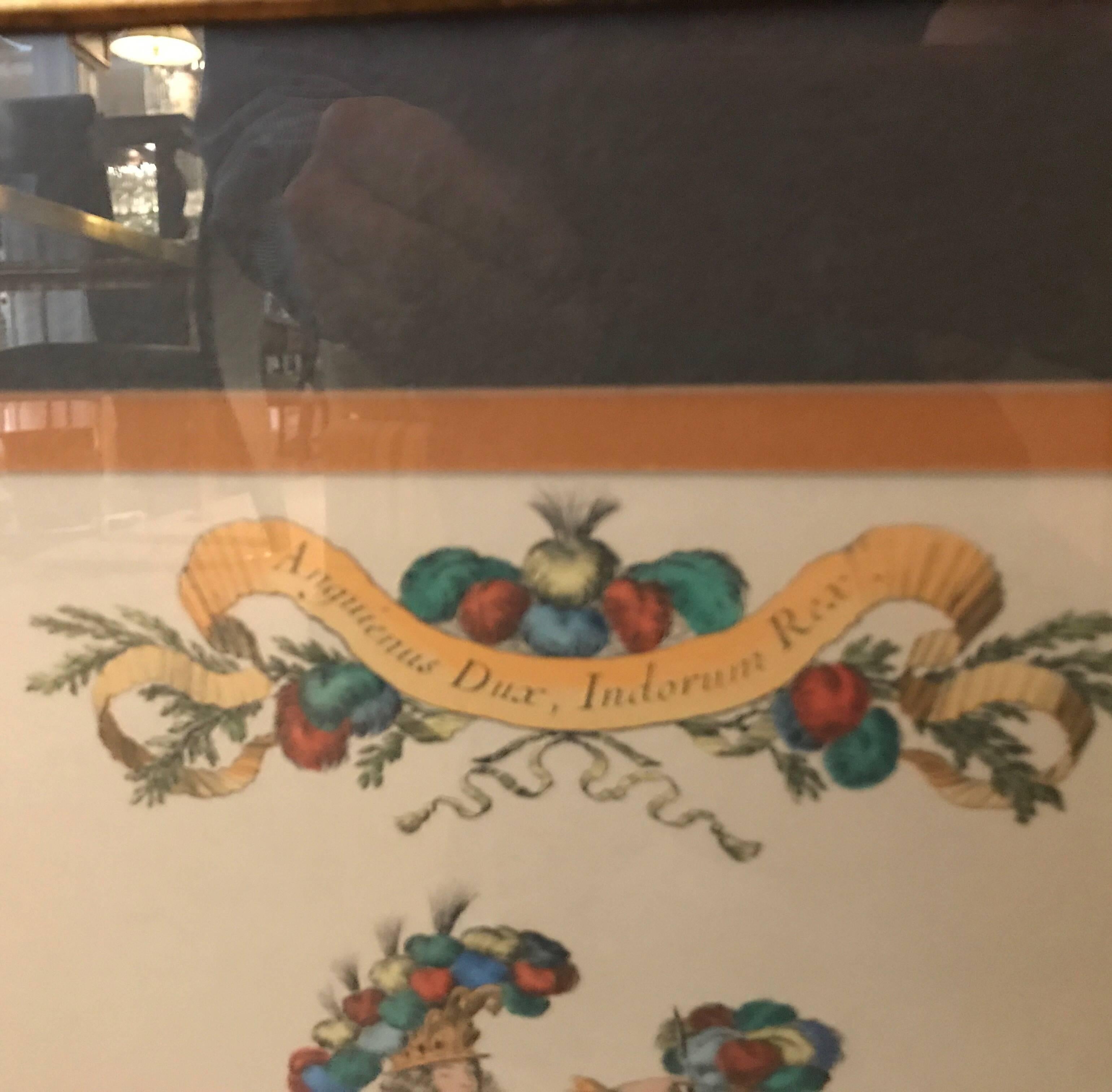 Pair of 19th Century Hand Colored Engravings, Framed For Sale 5